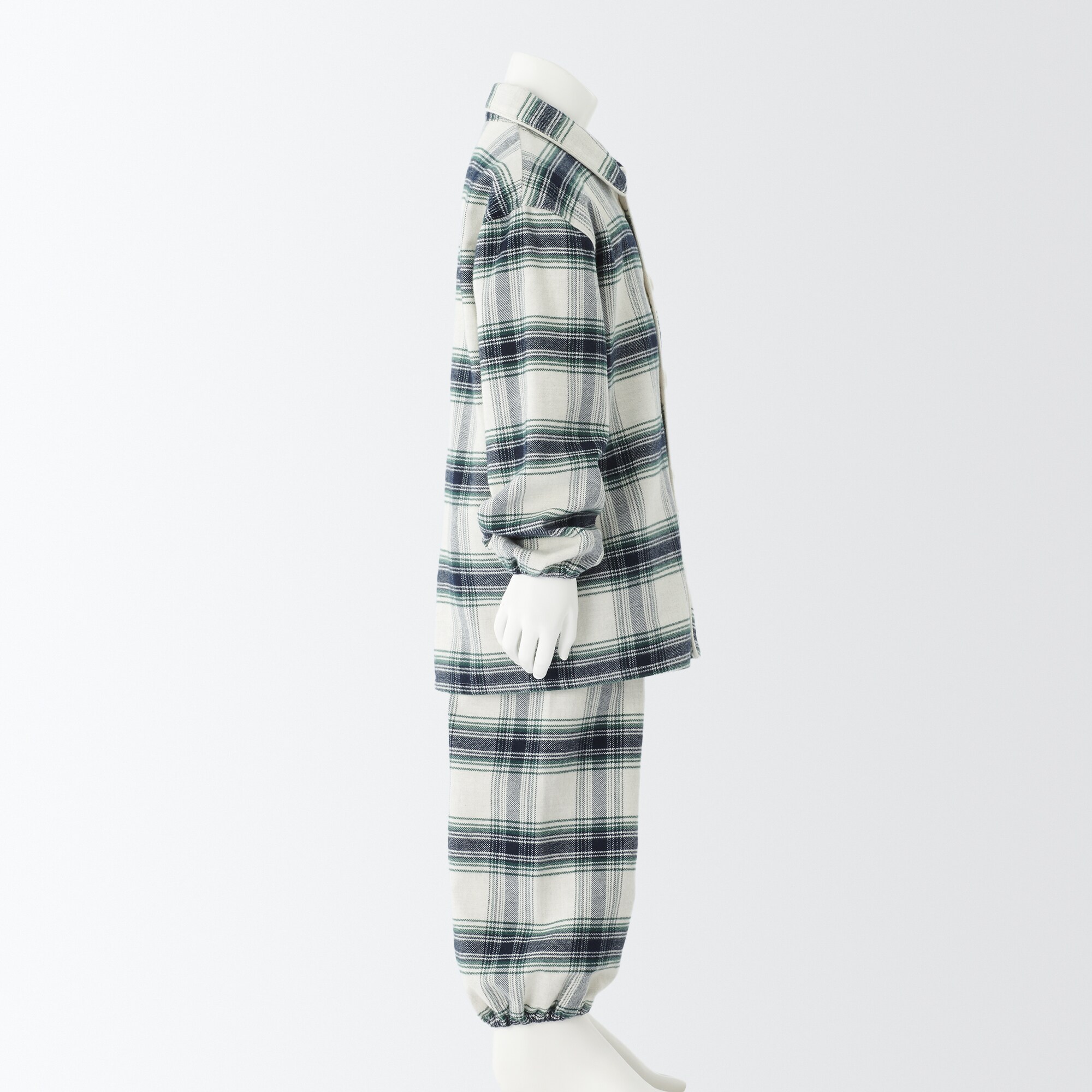 脇に縫い目のない　フランネル　パジャマ（キッズ）