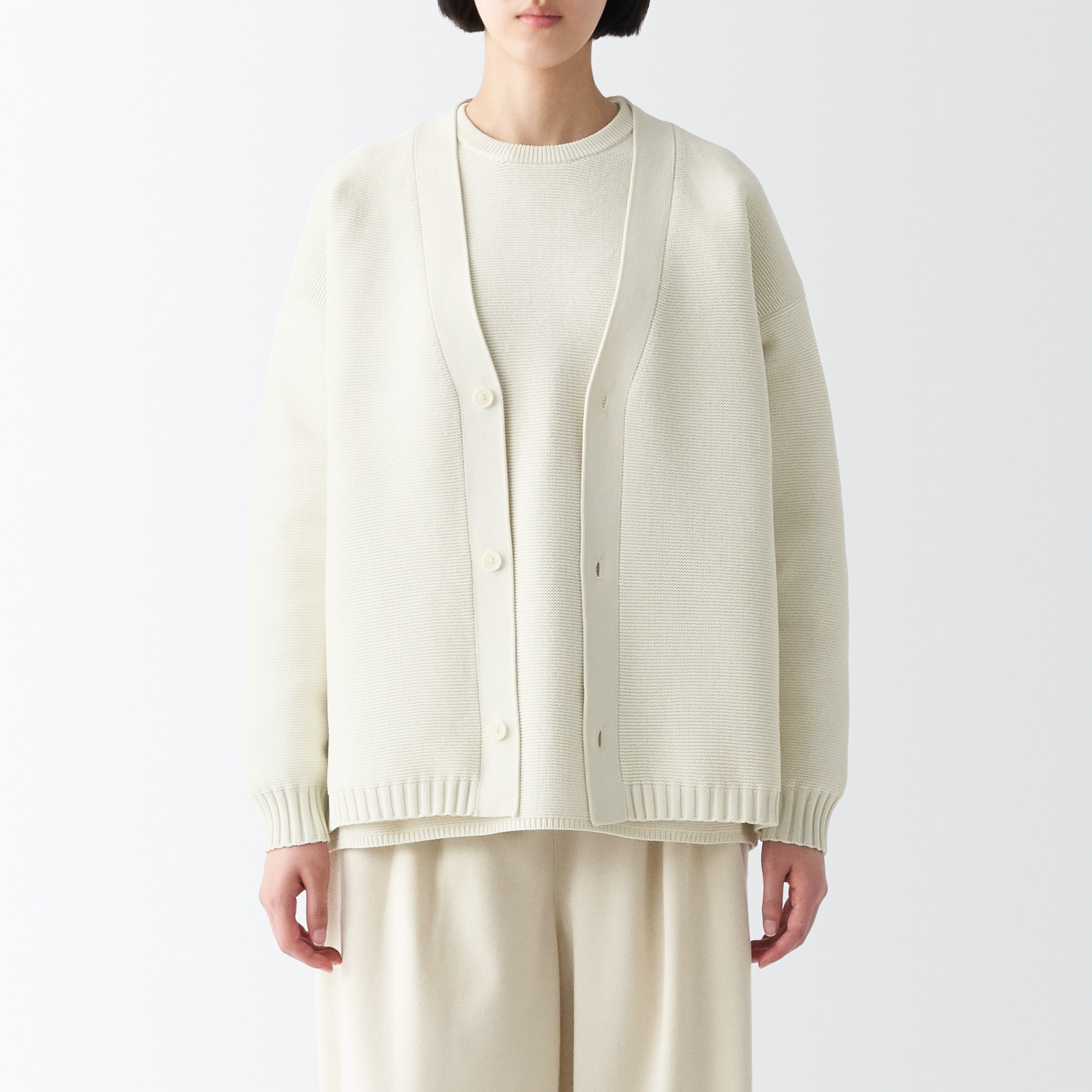 あたたかくて洗えるＶネックカーディガン