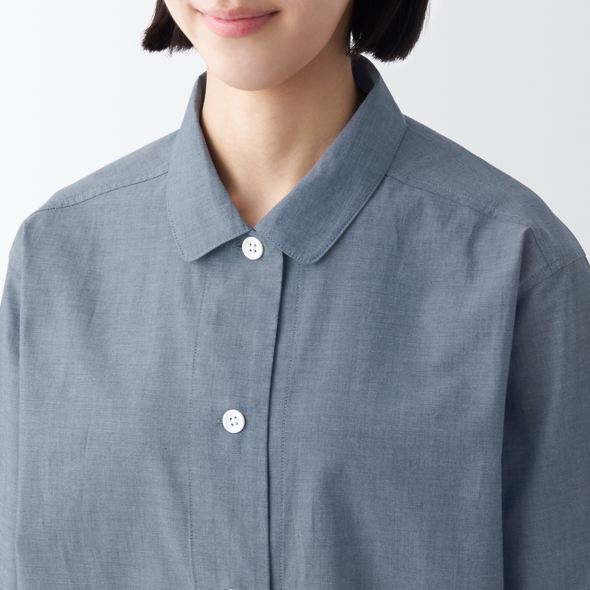 【年中着られる定番】綿ブロード　長袖パジャマ