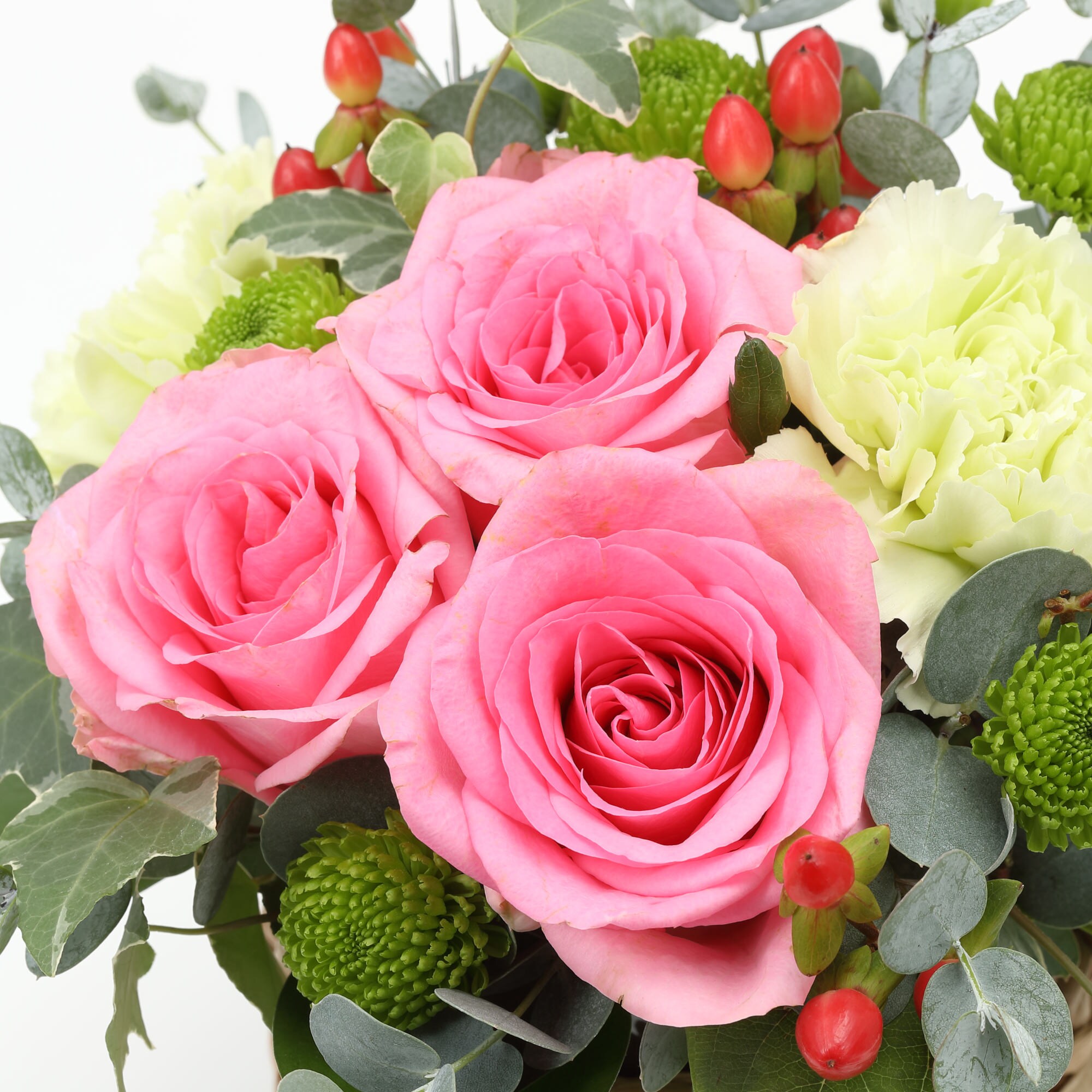 バラのアレンジ・Ｍ　ピンク