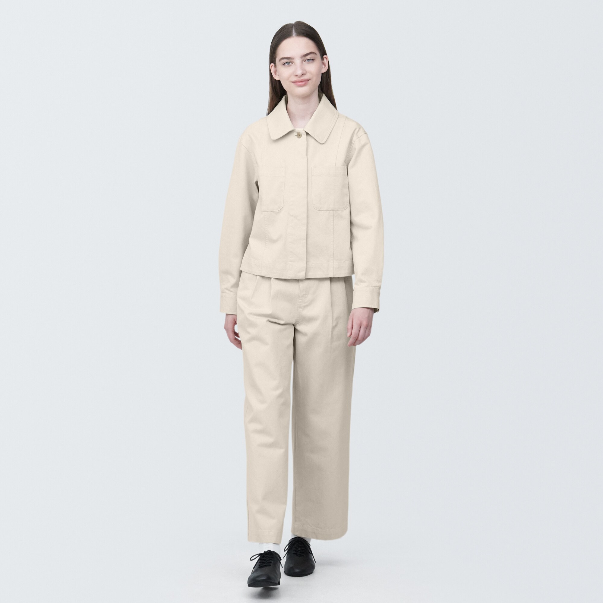 婦人　木の実から作ったカポック混シャツジャケット