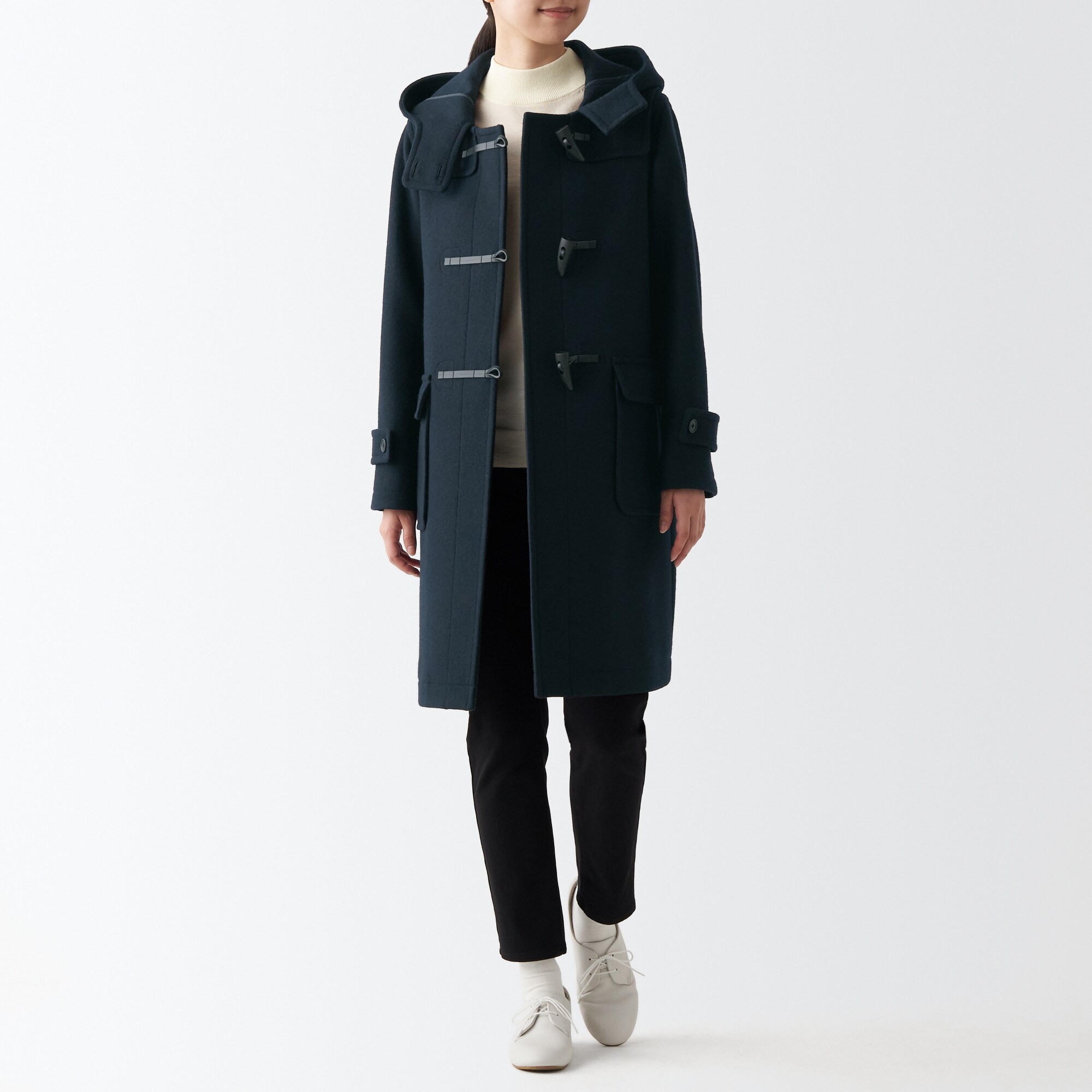 ウール混ダッフルコート