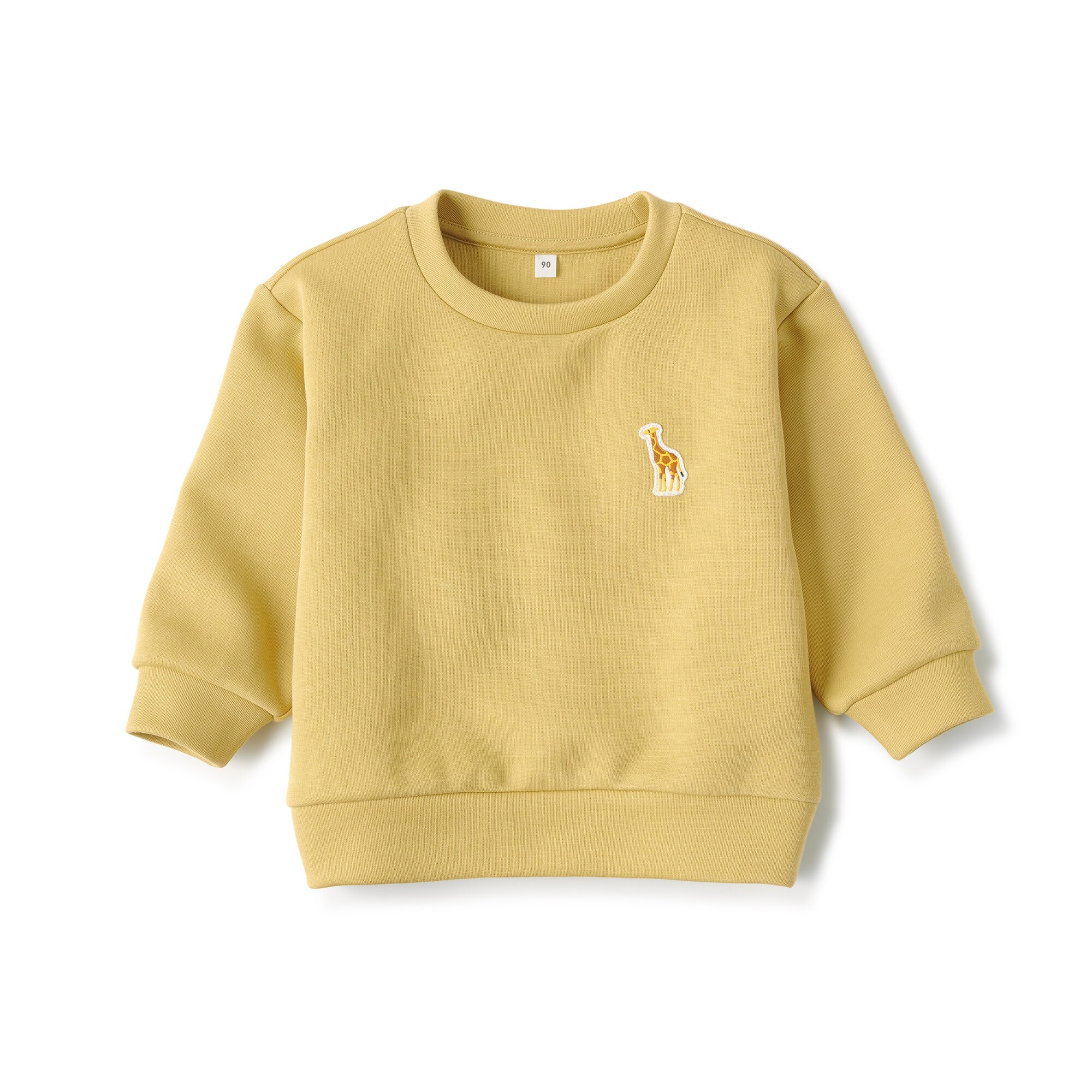 ベビー　あたまするっと刺繍二重編みスウェットシャツ