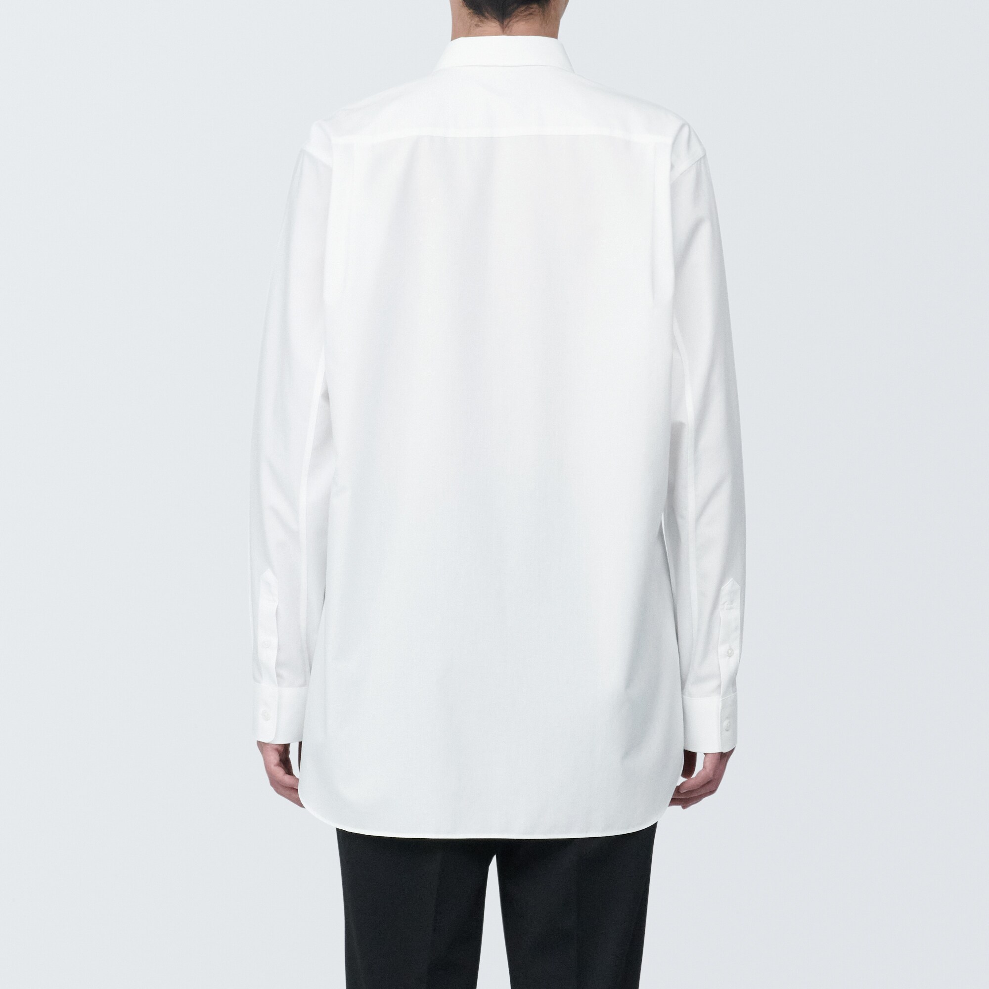 紳士　ノンアイロンリラックスフィット長袖シャツ