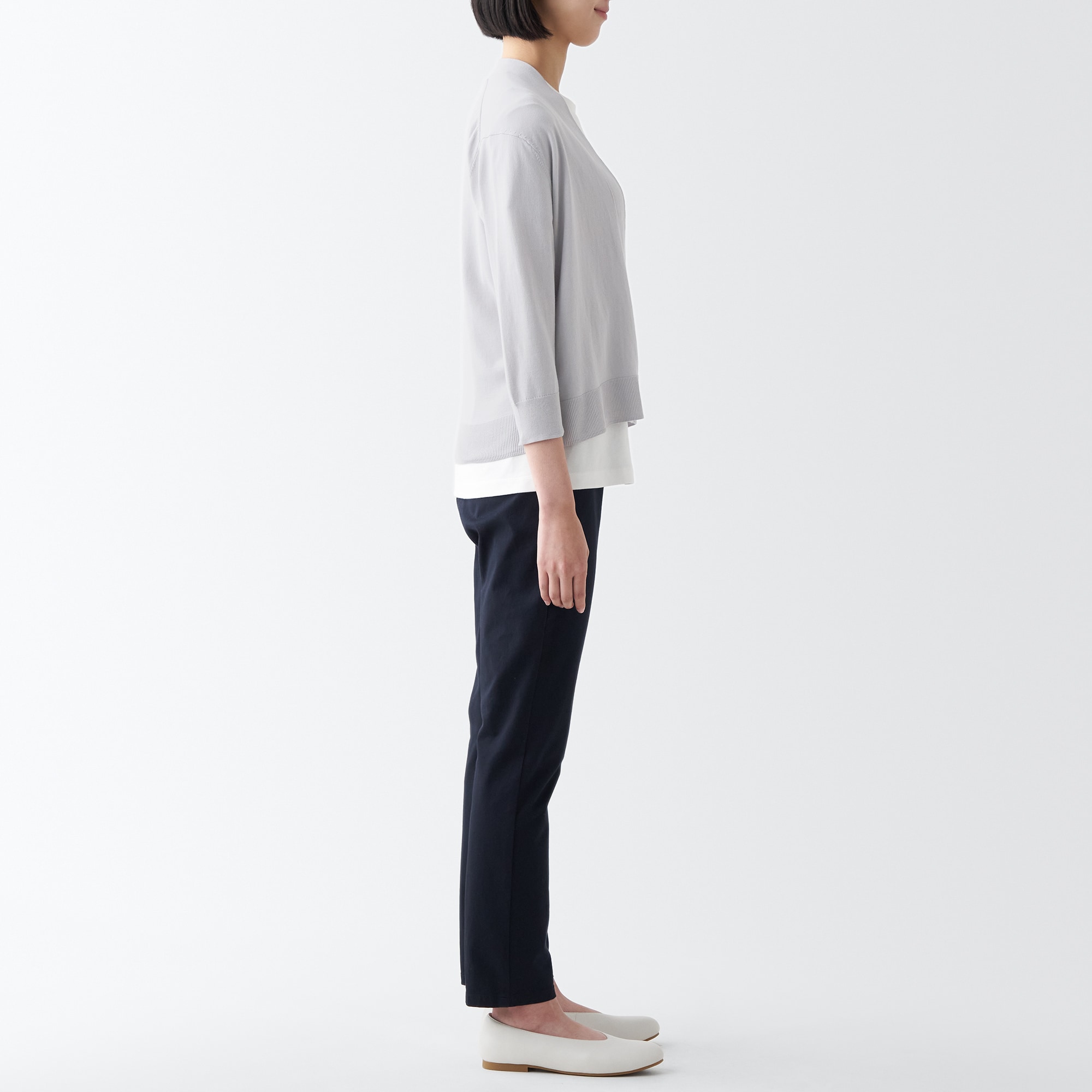 ＵＶカット強撚ショートカーディガン（七分袖）