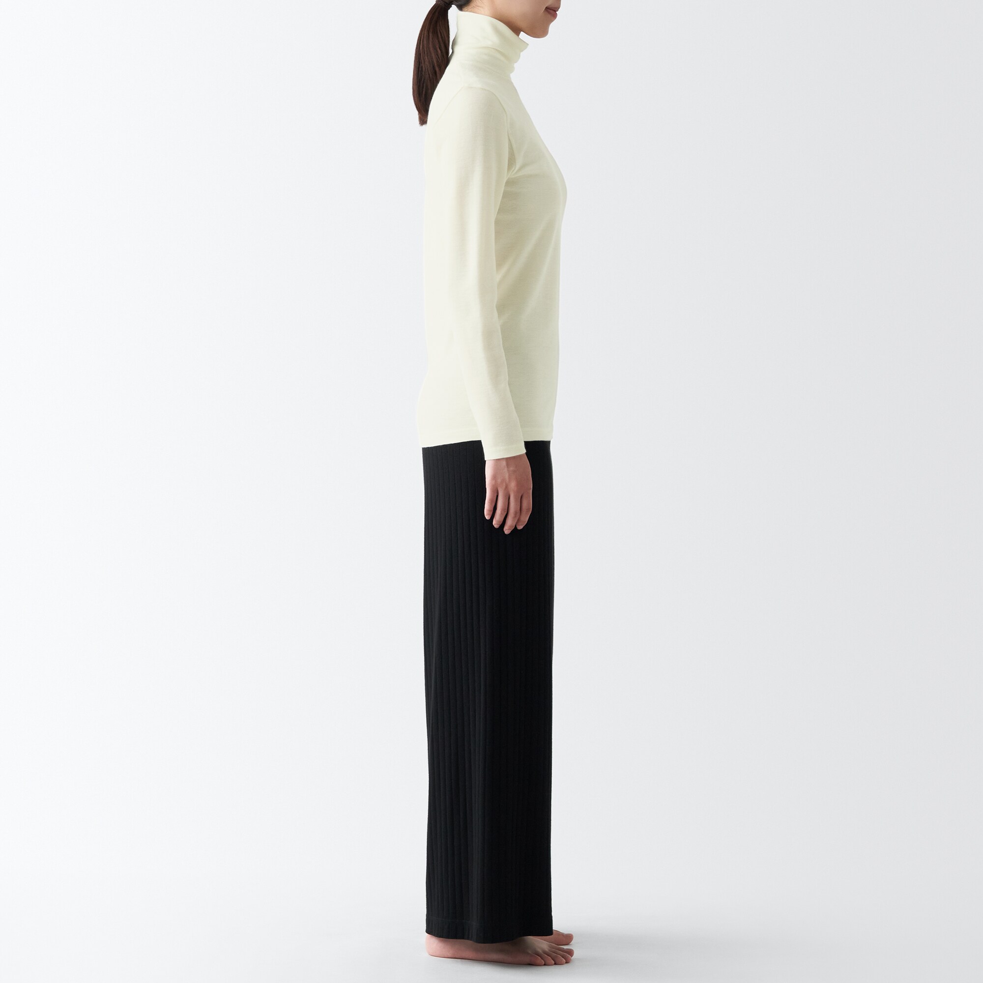 ウールタートルネック長袖Ｔシャツ