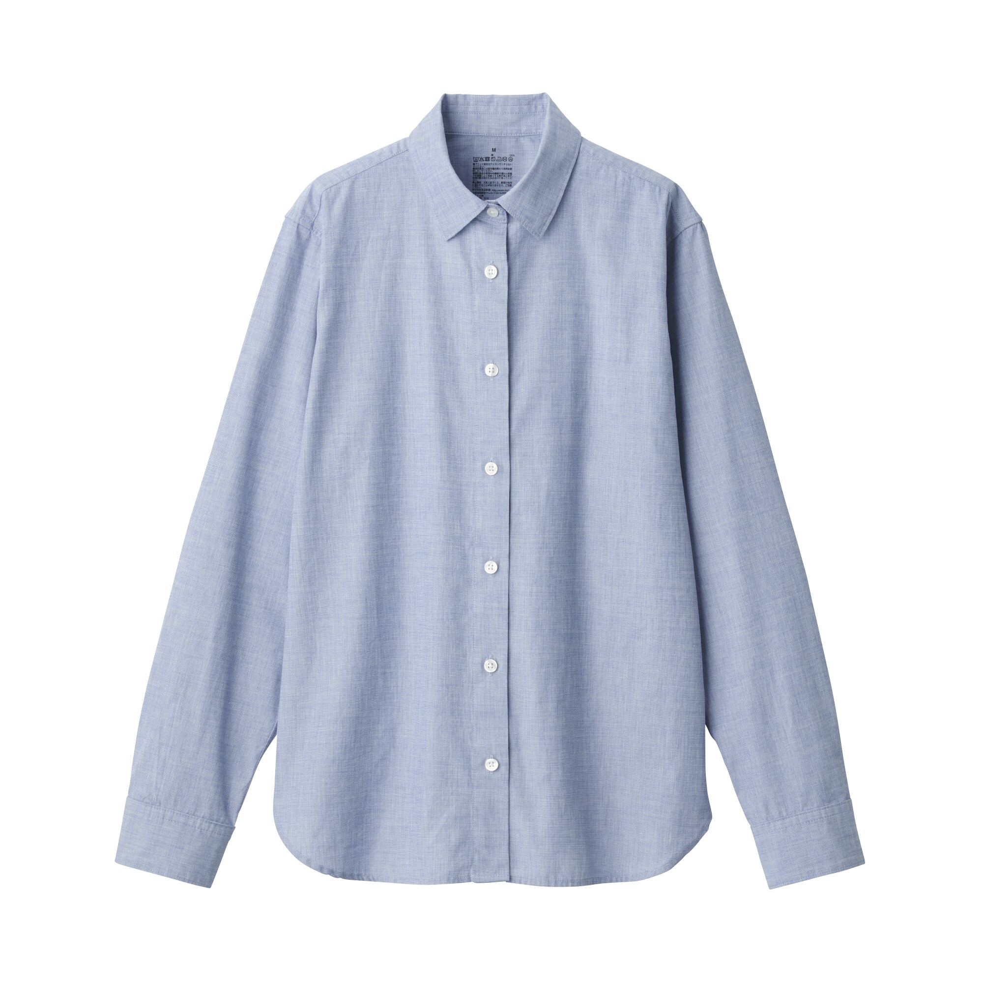 洗いざらしブロードレギュラーカラーシャツ