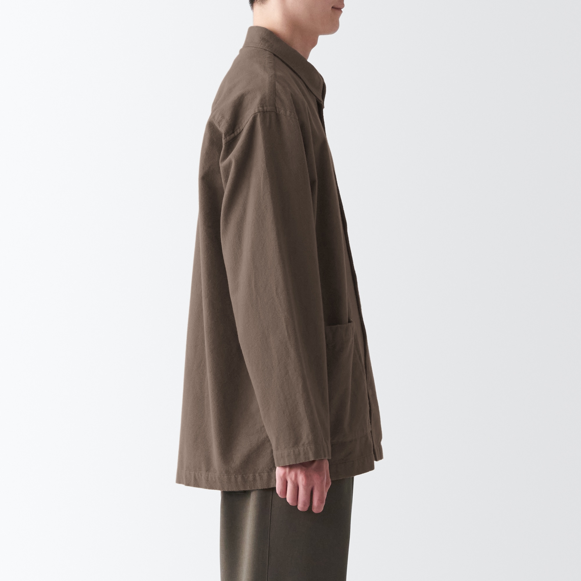 両面起毛フランネルシャツジャケット