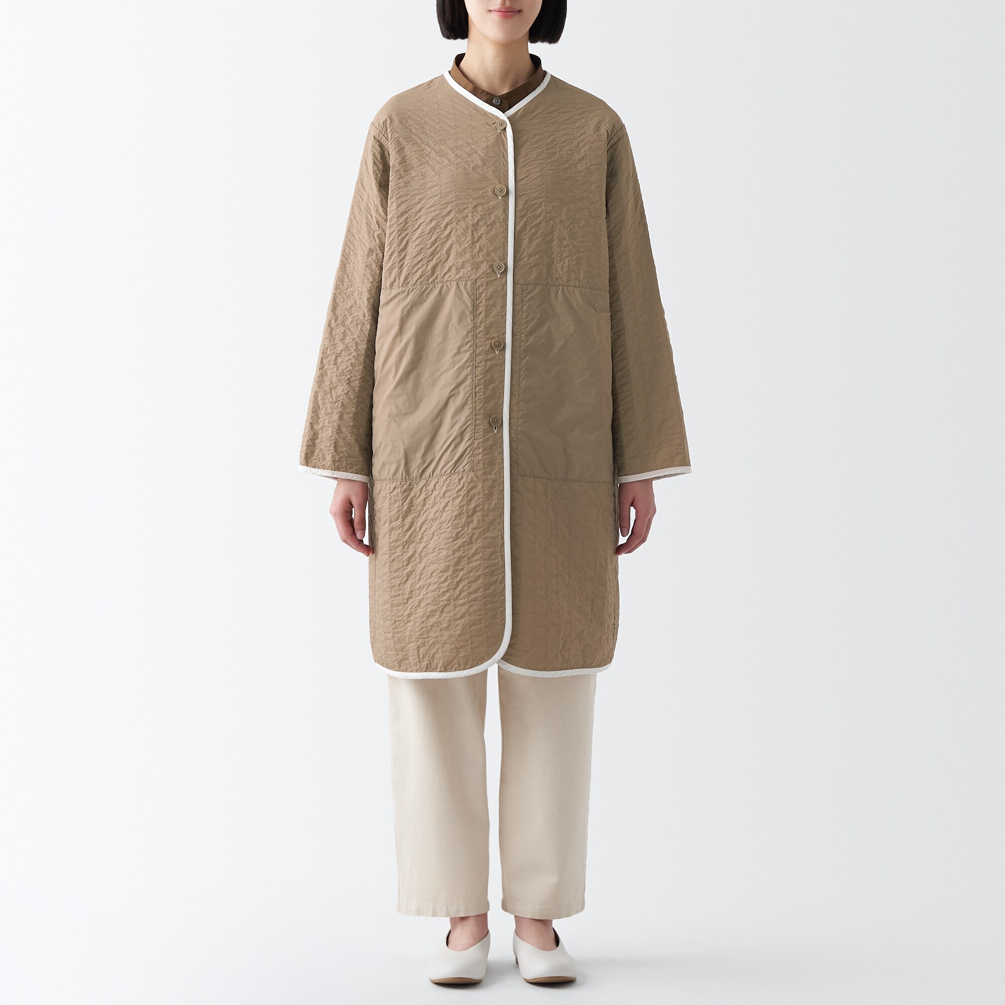 リバーシブルキルトコート