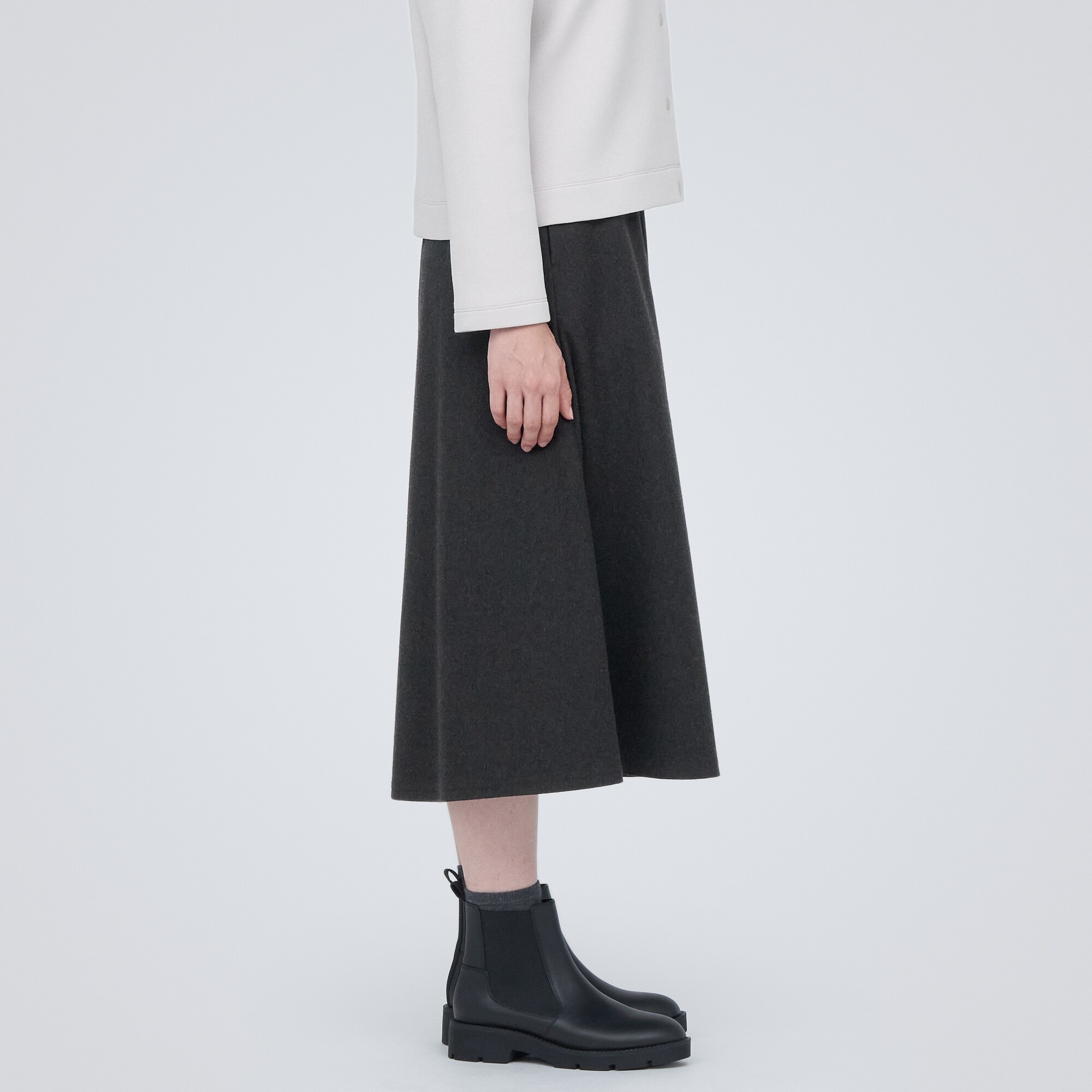 ストレッチ起毛フレアスカート