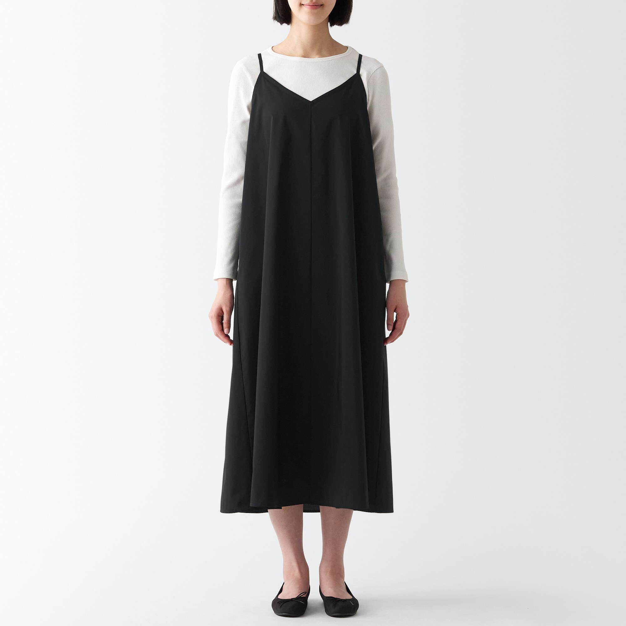 乾きやすいブロードキャミソールワンピース