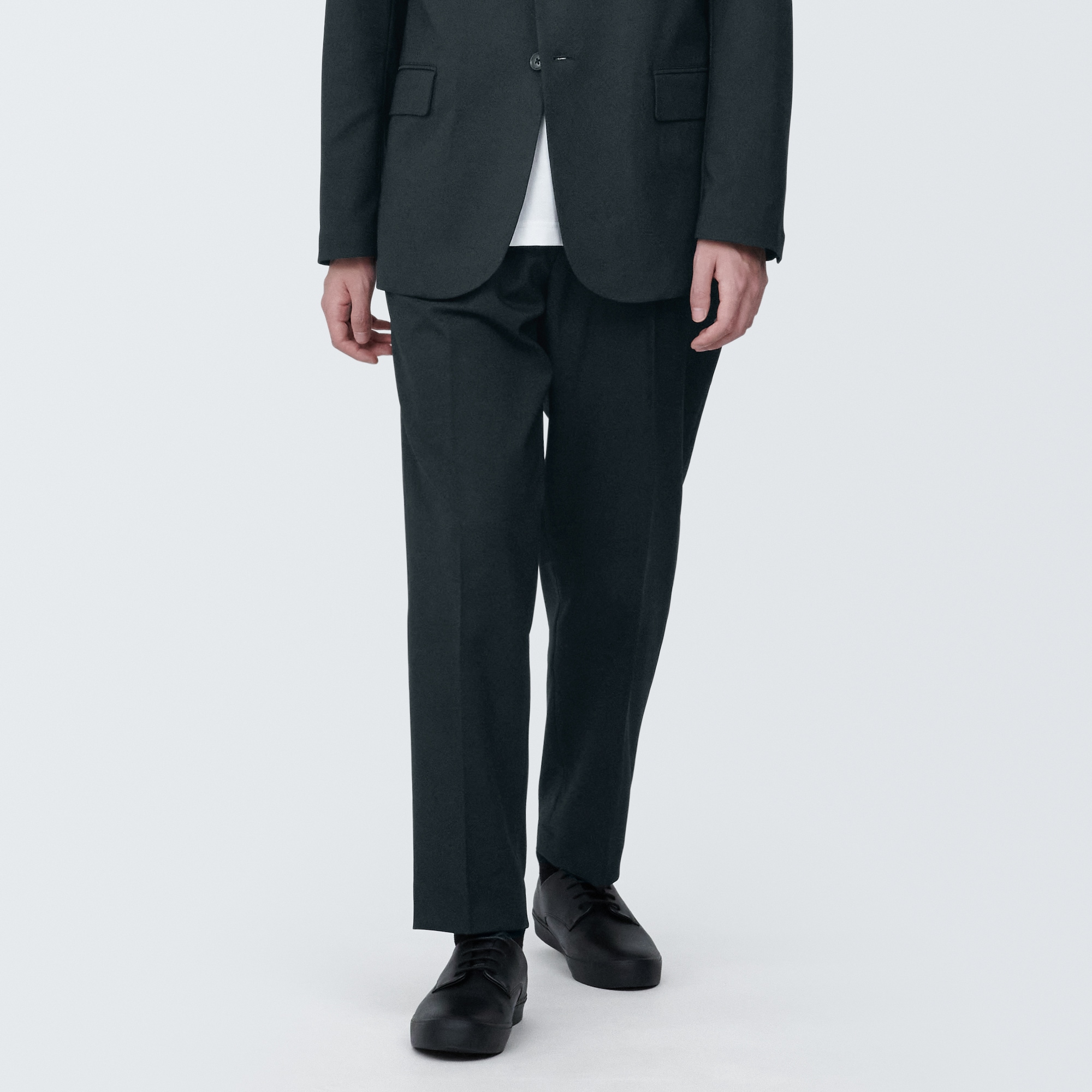 紳士　シワになりにくいストレッチワンタックパンツ