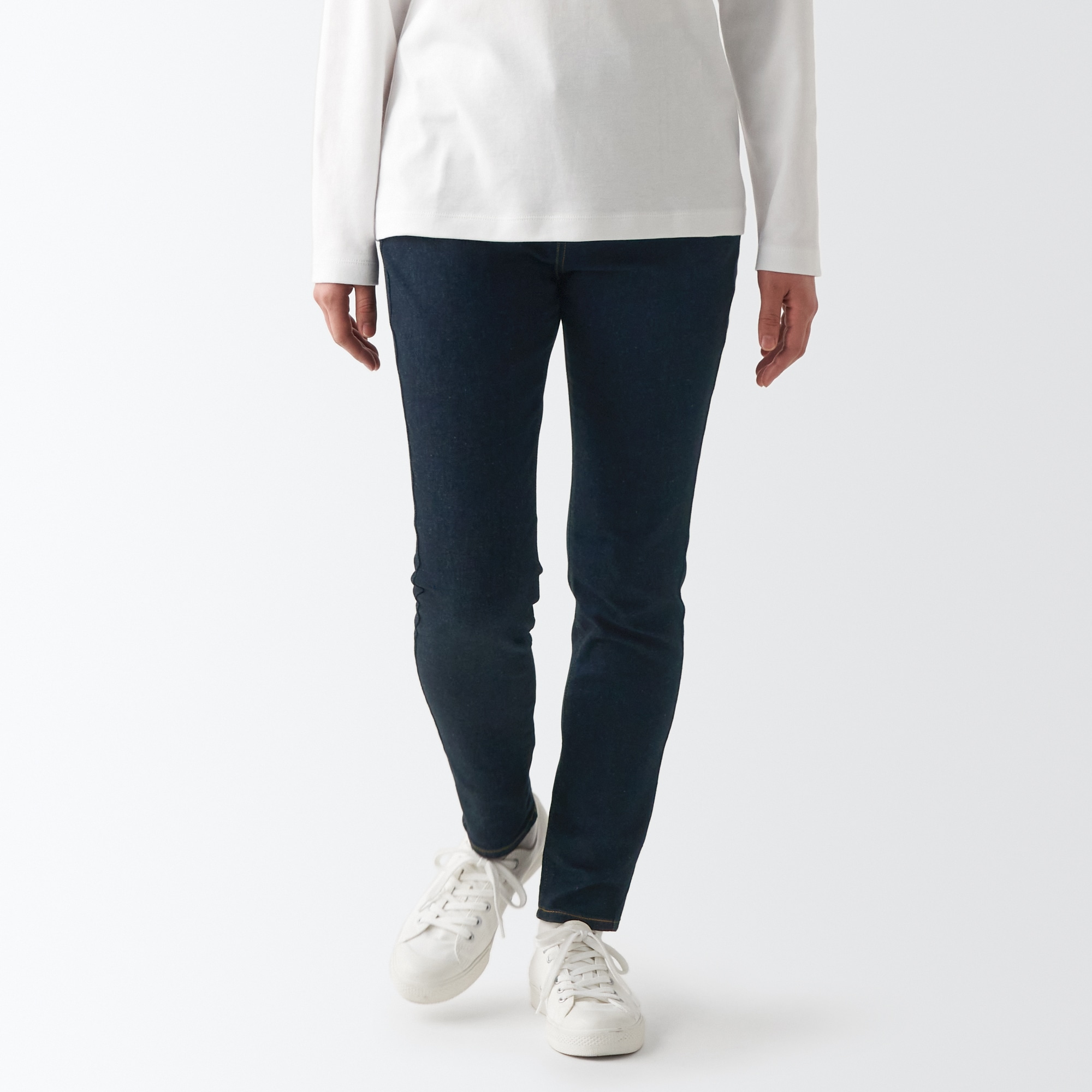 【スキニー】スーパーストレッチデニムスキニーパンツ（股下７０ｃｍ）ブルー