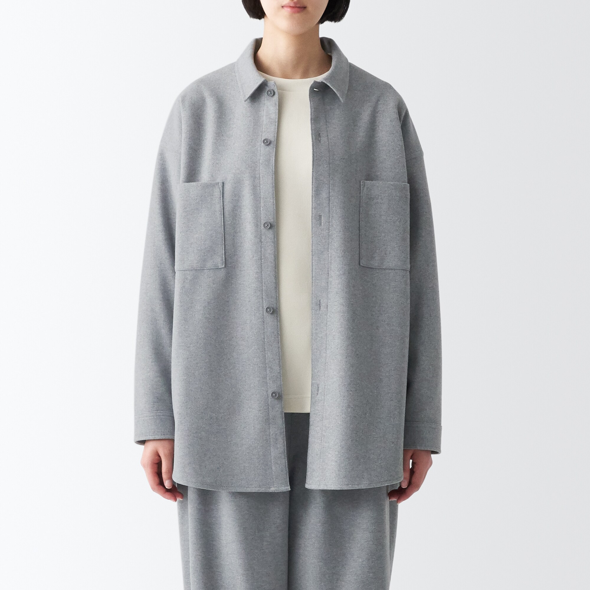 ストレッチ起毛長袖シャツ