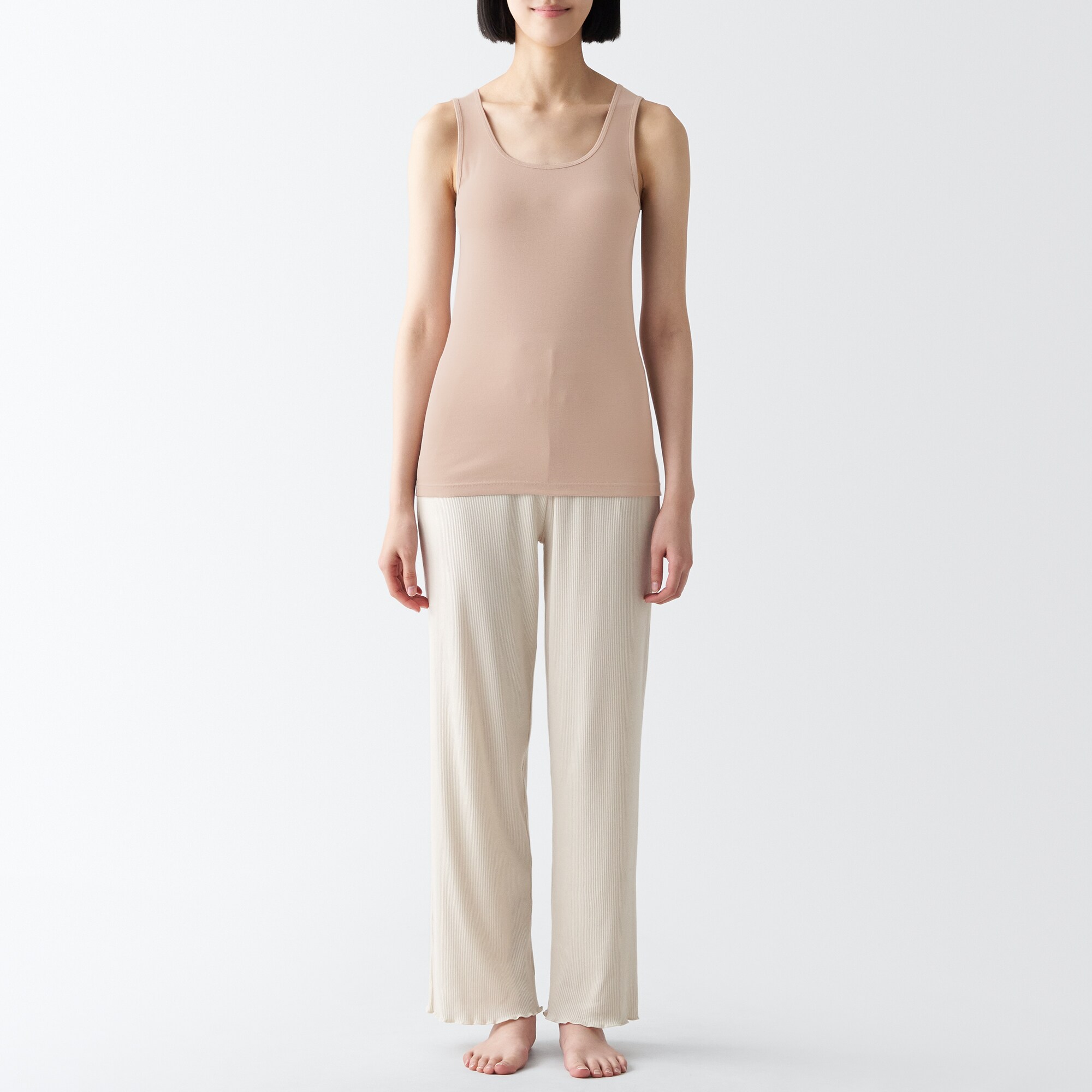 さらっと綿　タンクトップ（汗取りパッドなし）