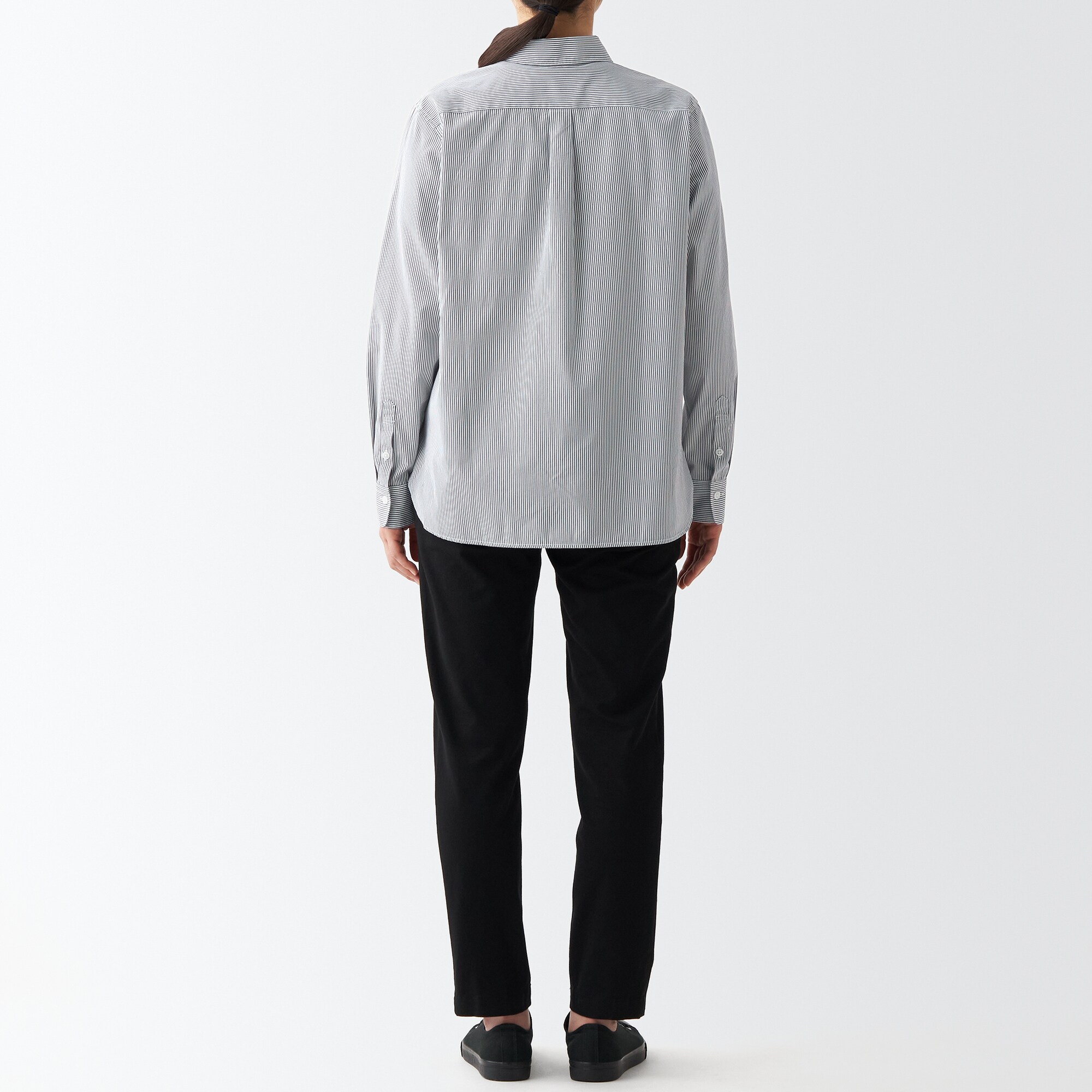 洗いざらしブロードレギュラーカラーシャツ