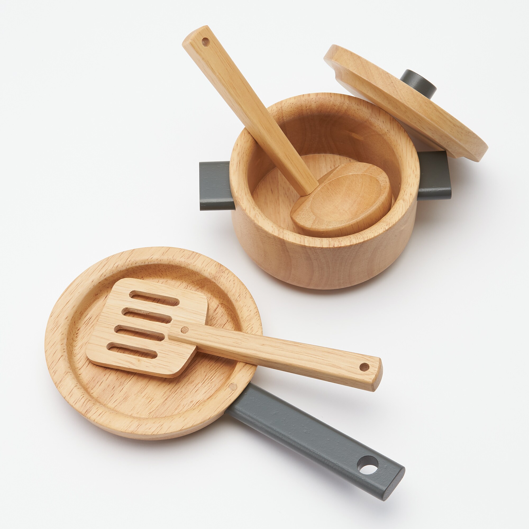 木のおままごと　フライパン・おなべセット　対象年齢３歳以上