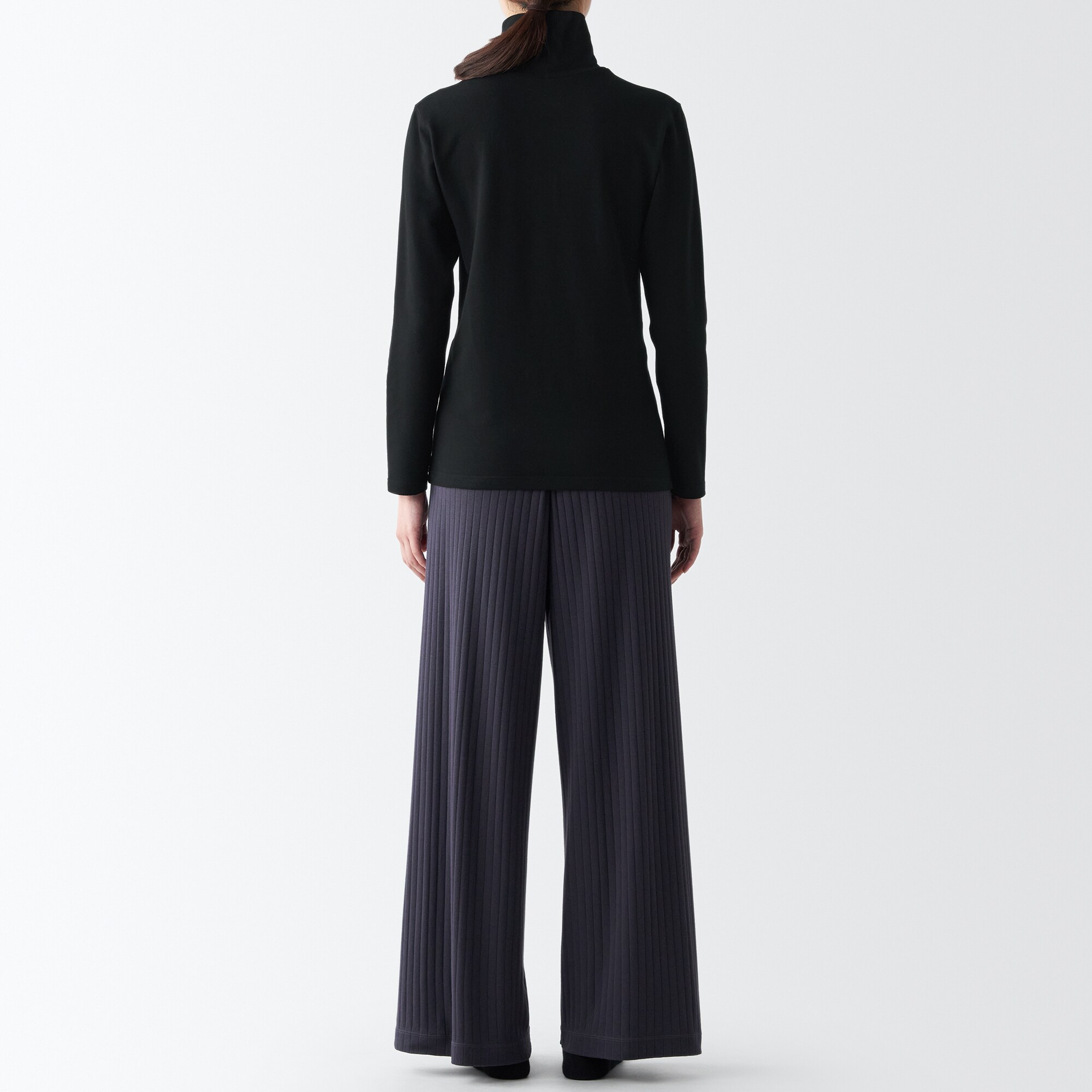 あったか綿　厚手　タートルネック長袖Ｔシャツ