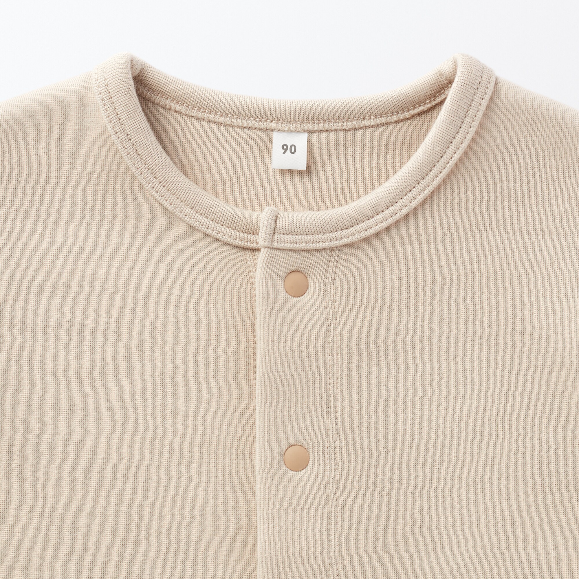 ベビー　二重編みスウェットスナップカーディガン