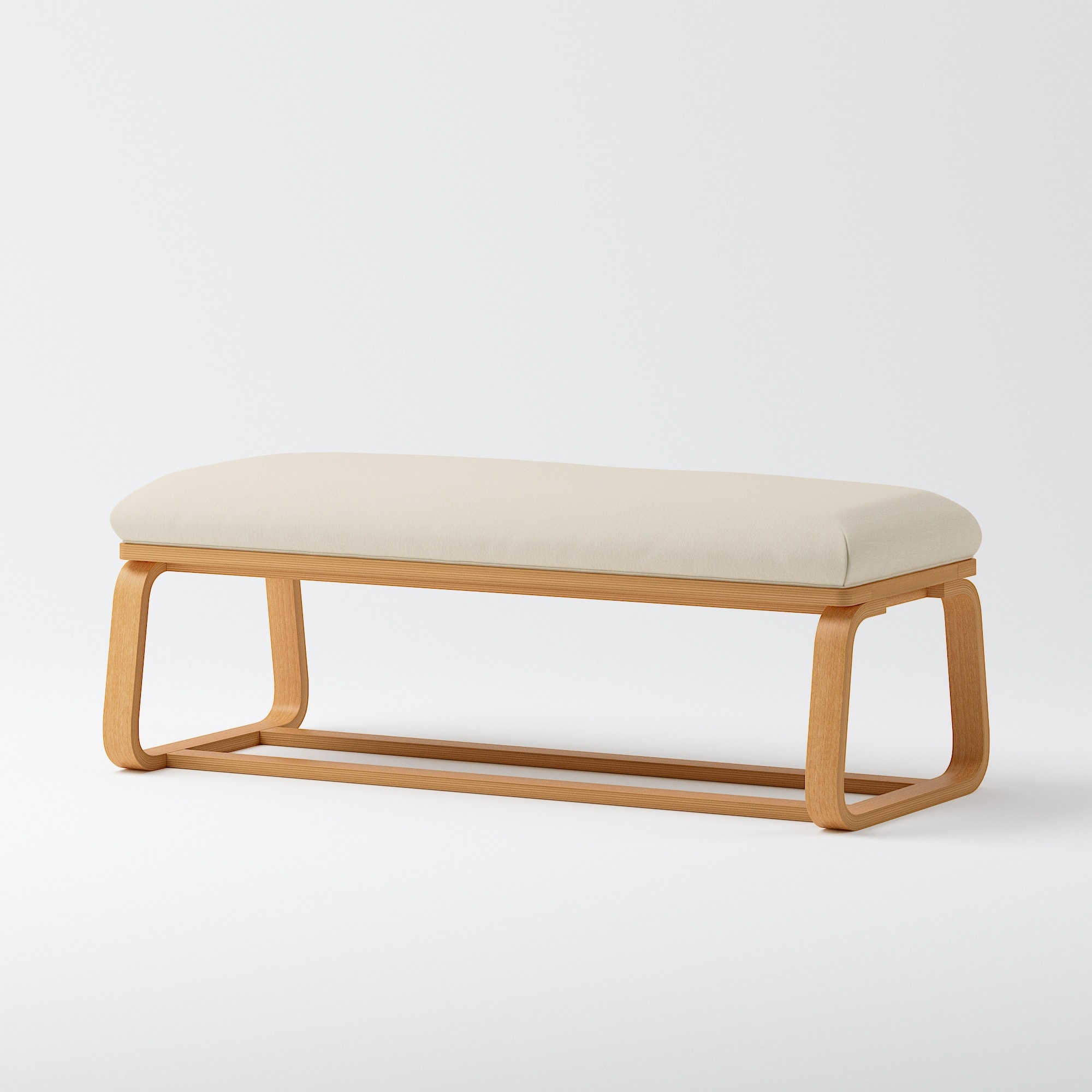 【カバー】リビングでもダイニングでもつかえる　洗いざらしの綿帆布　ベンチ・１用カバー