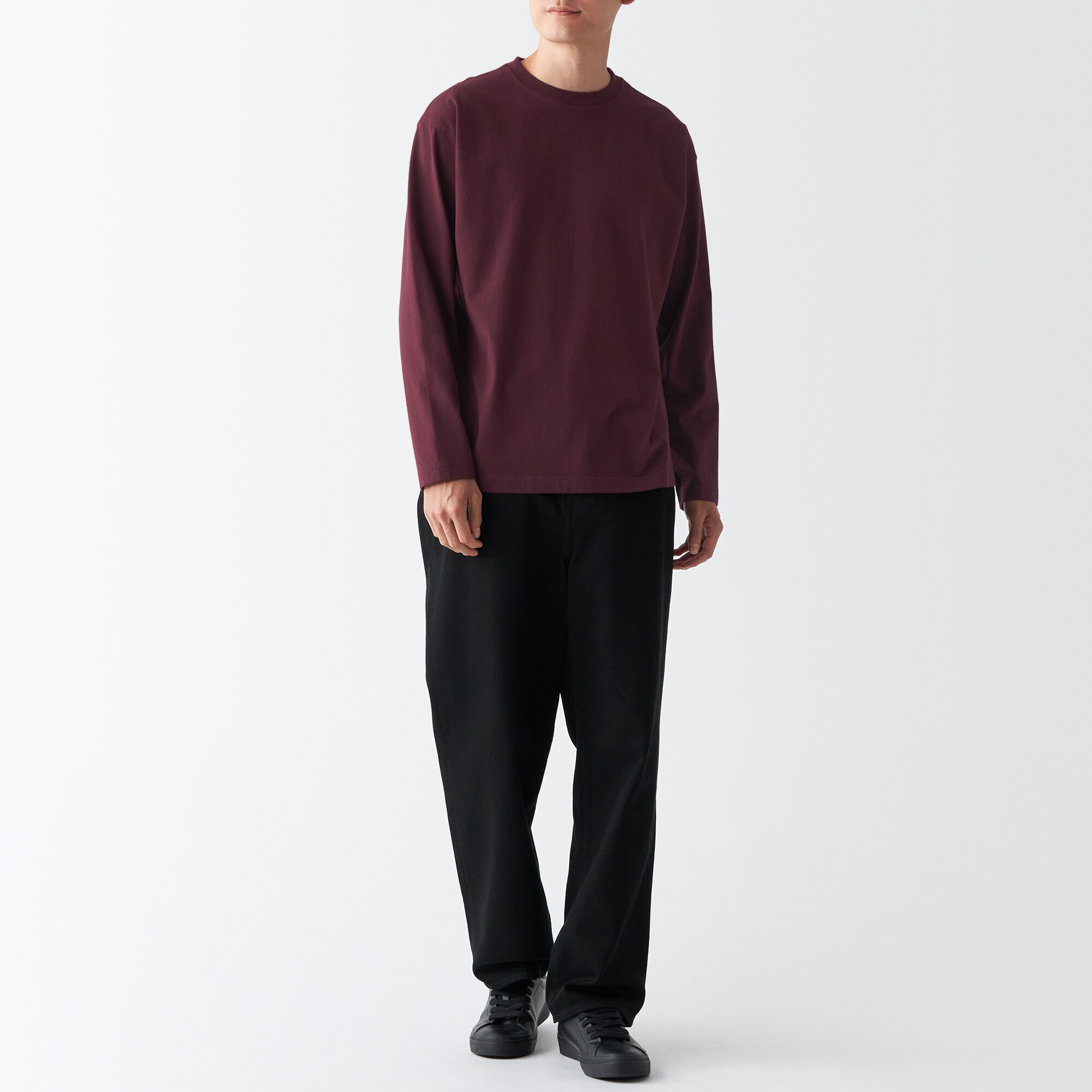 起毛クルーネック長袖Ｔシャツ