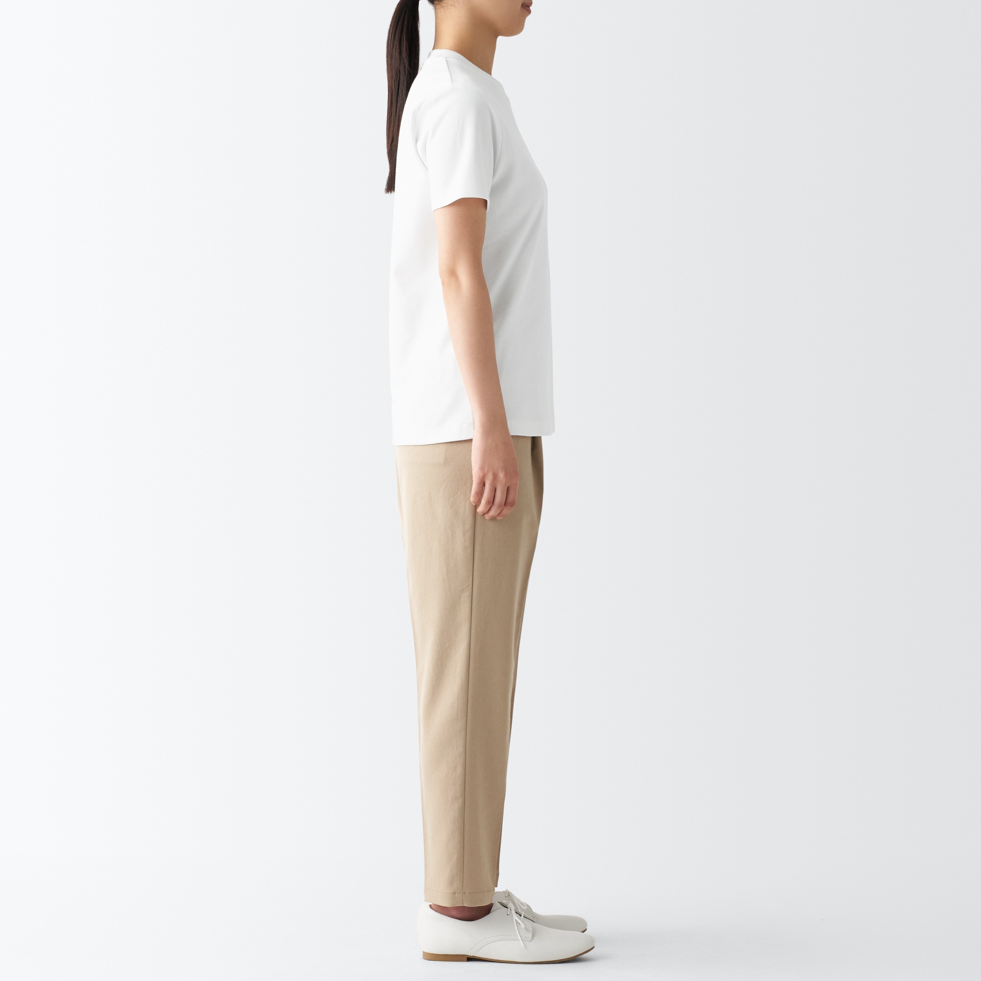 スムース編みクルーネック半袖Ｔシャツ