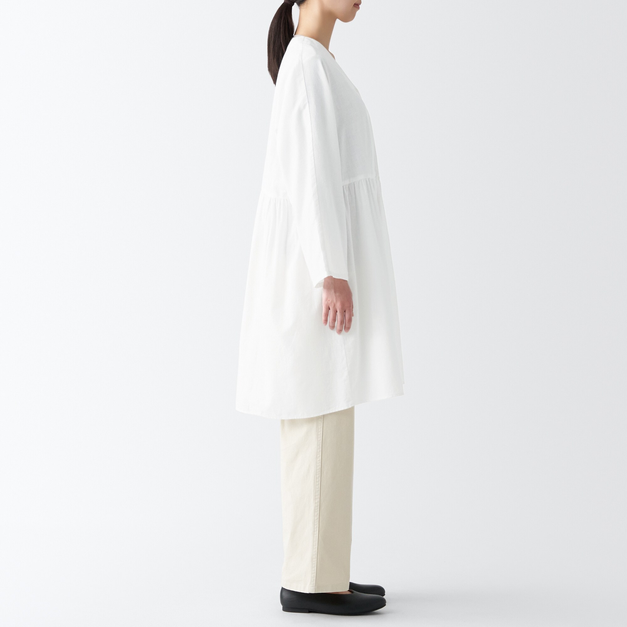 インドの手紡ぎ手織りチュニック（婦人）