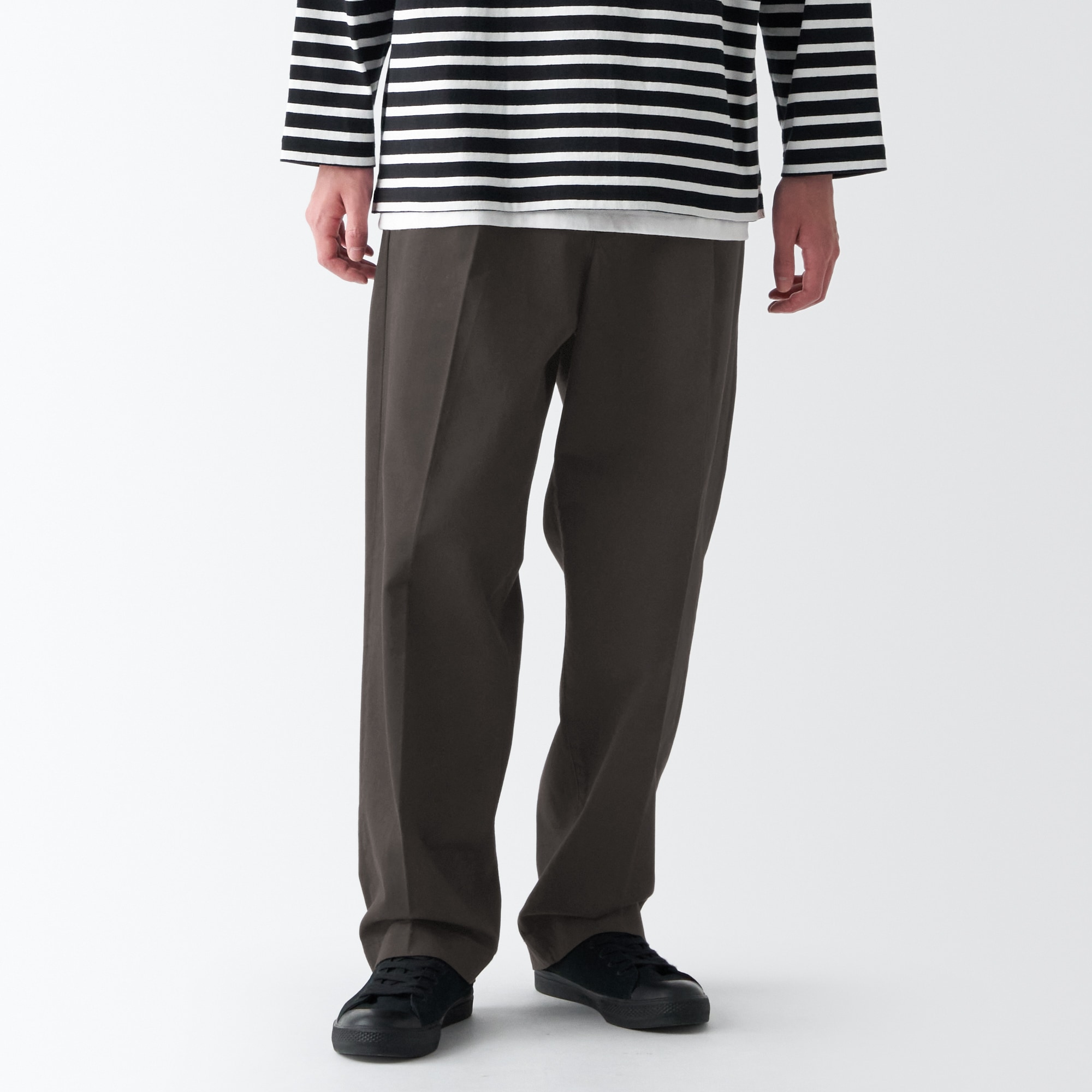 【ワイド】チノタックワイドパンツ