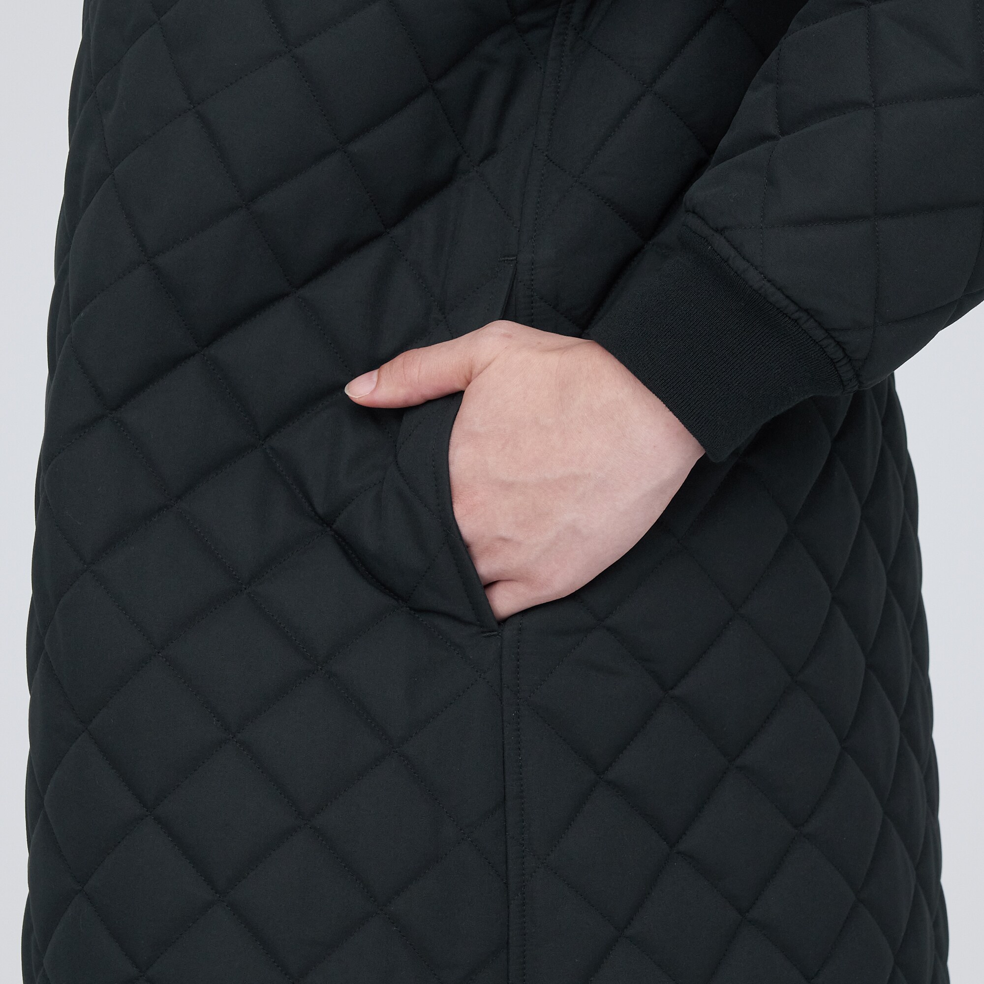 洗える　キルティングコート