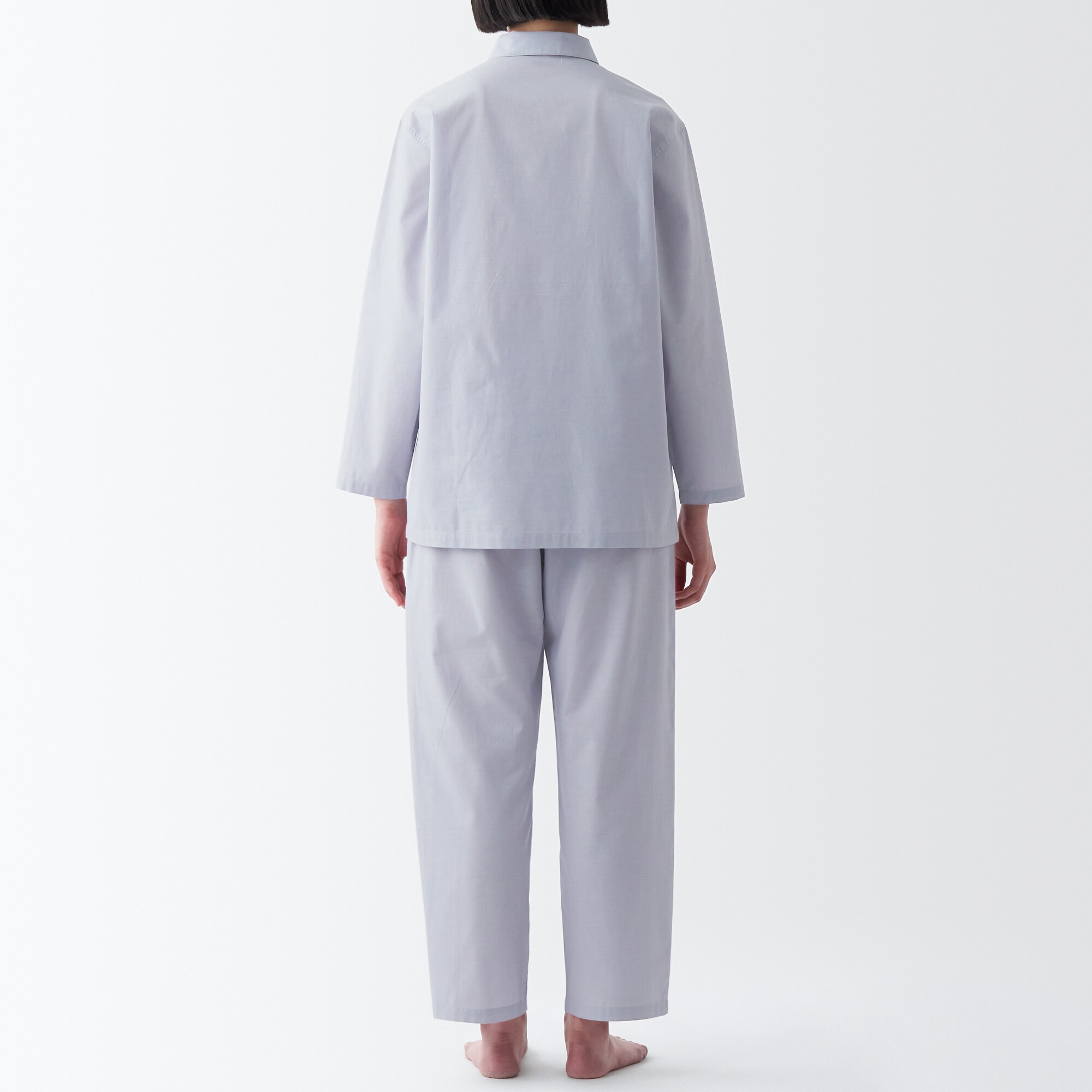 【年中着られる定番】綿ブロード　長袖パジャマ