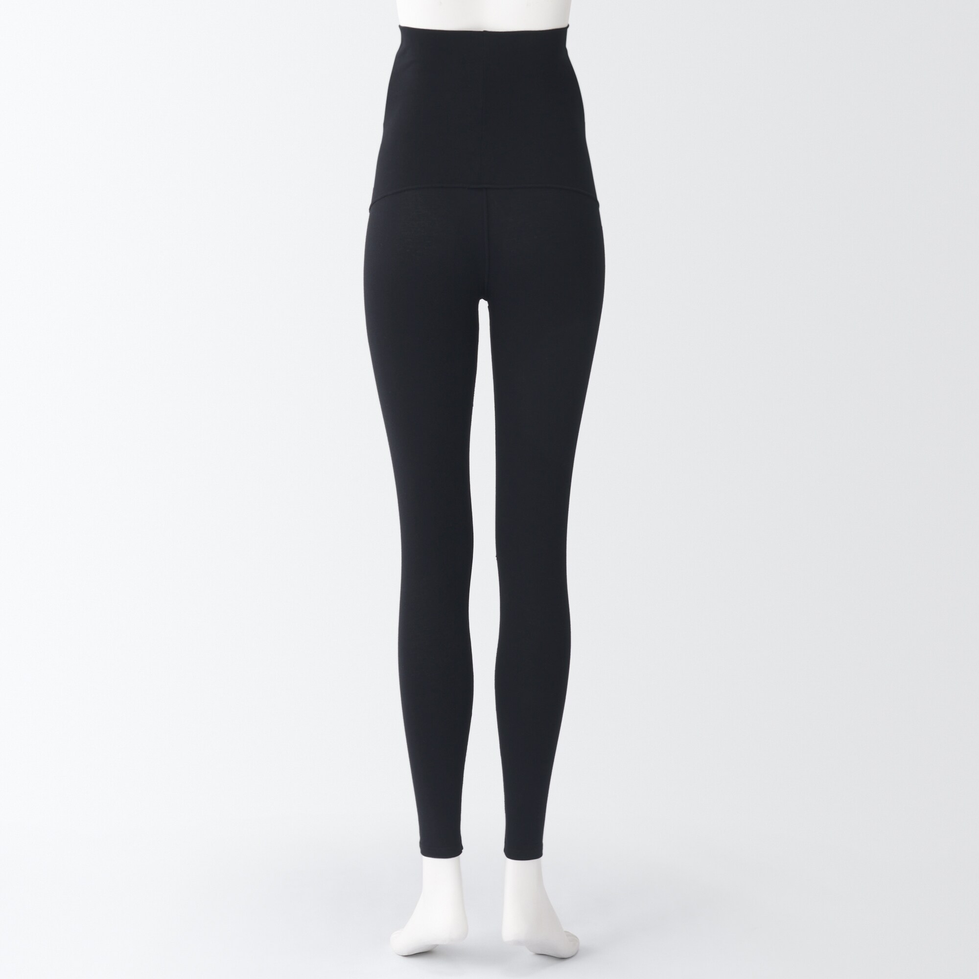 ストレッチ天竺編み　腹巻つきレギンス（十分丈）