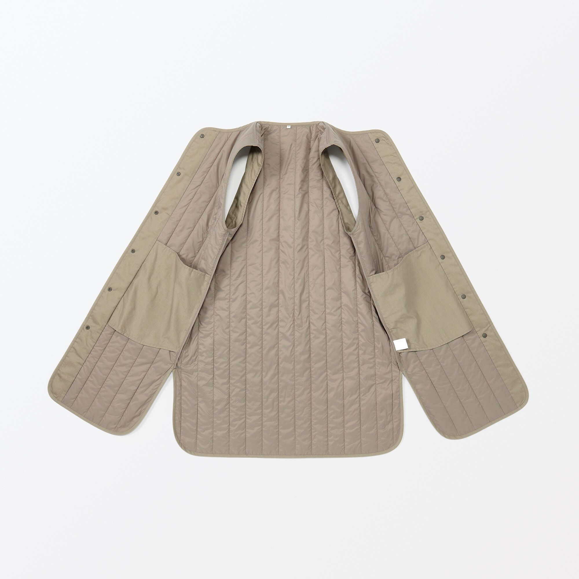 婦人　木の実から作ったカポック混中わたロングジレ