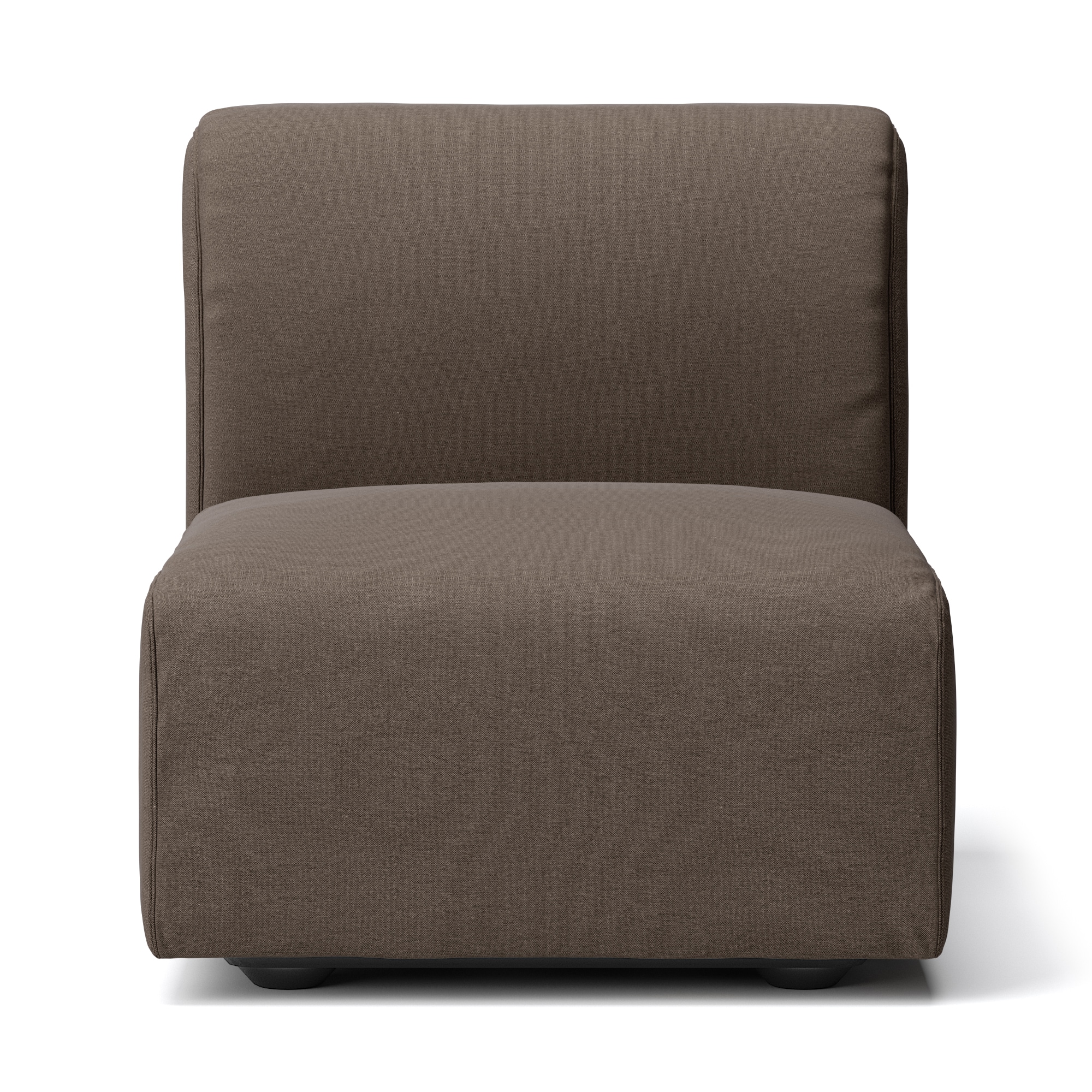 【カバー】洗いざらしの綿帆布ユニットソファアームレス・小用カバー／生成