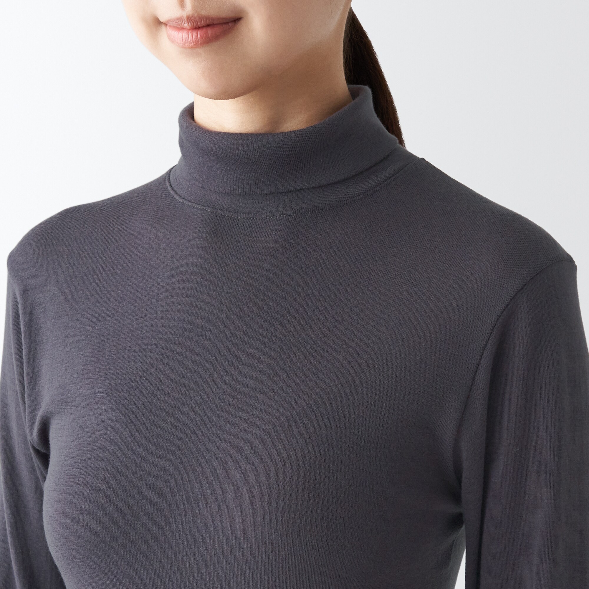 ウールタートルネック長袖Ｔシャツ