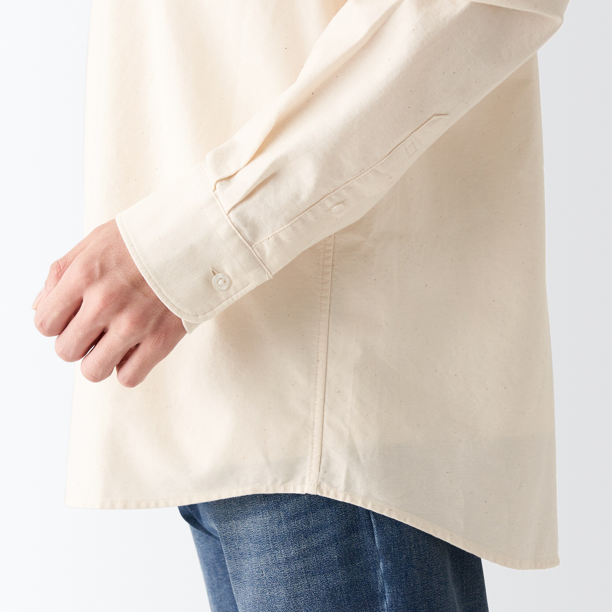 洗いざらしオックスボタンダウン長袖シャツ