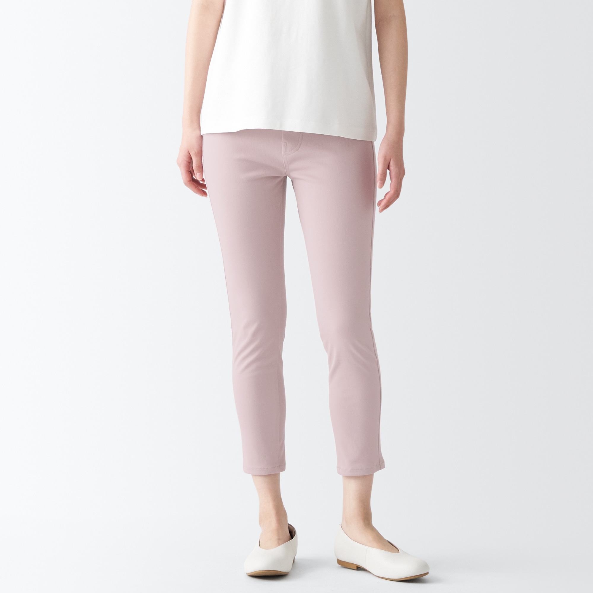 涼感ストレッチクロップドレギンスパンツ