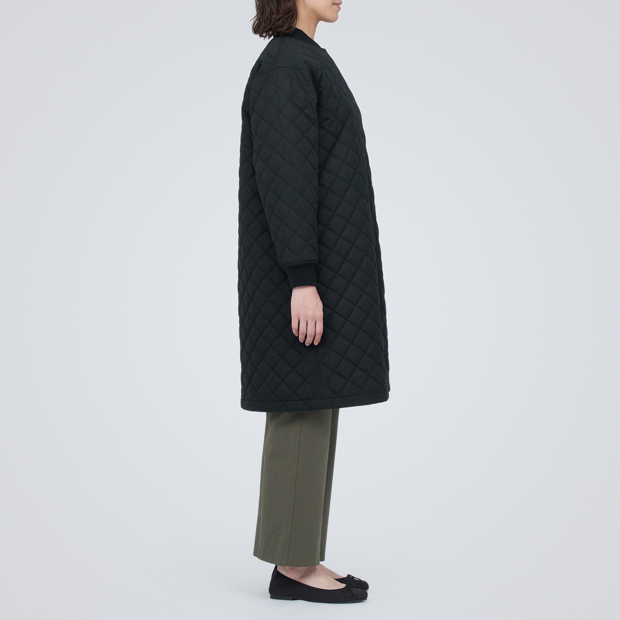 洗える　キルティングコート