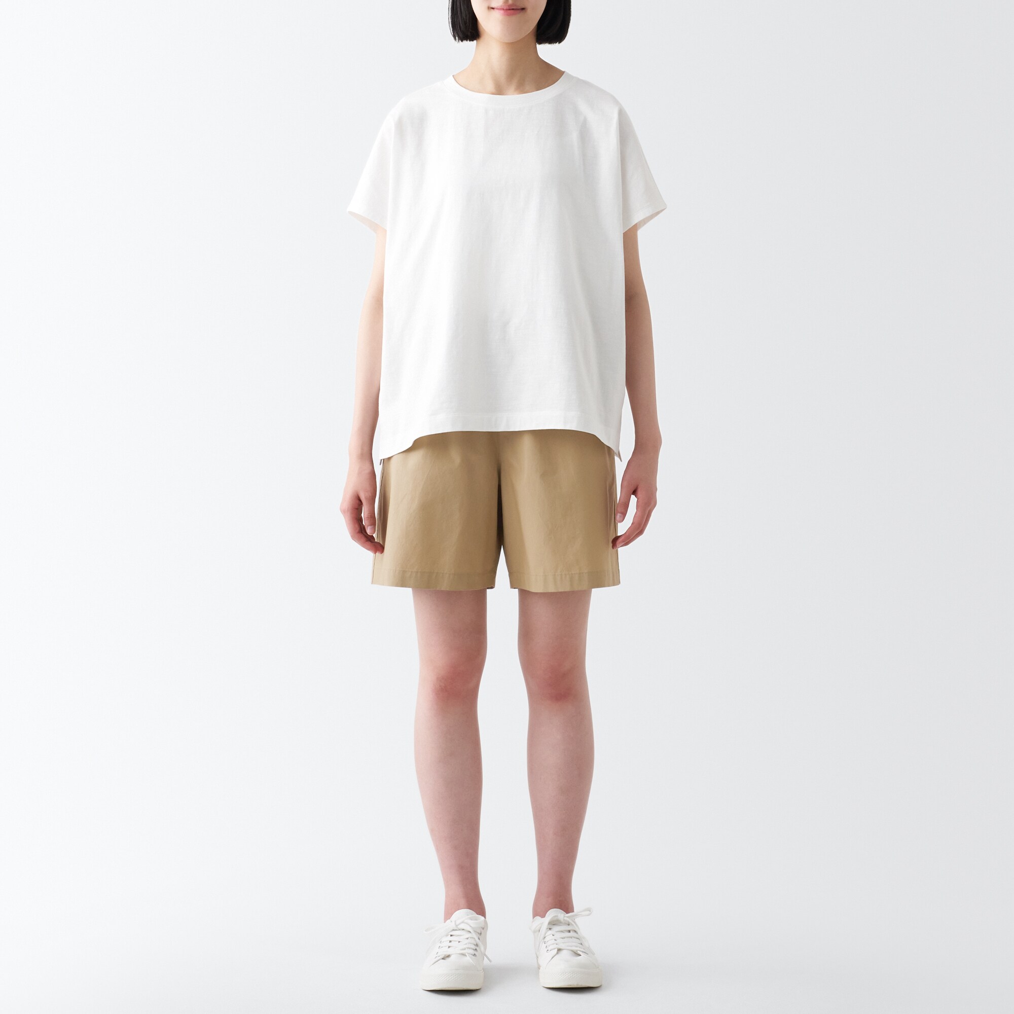 洗いざらしブロードショートパンツ