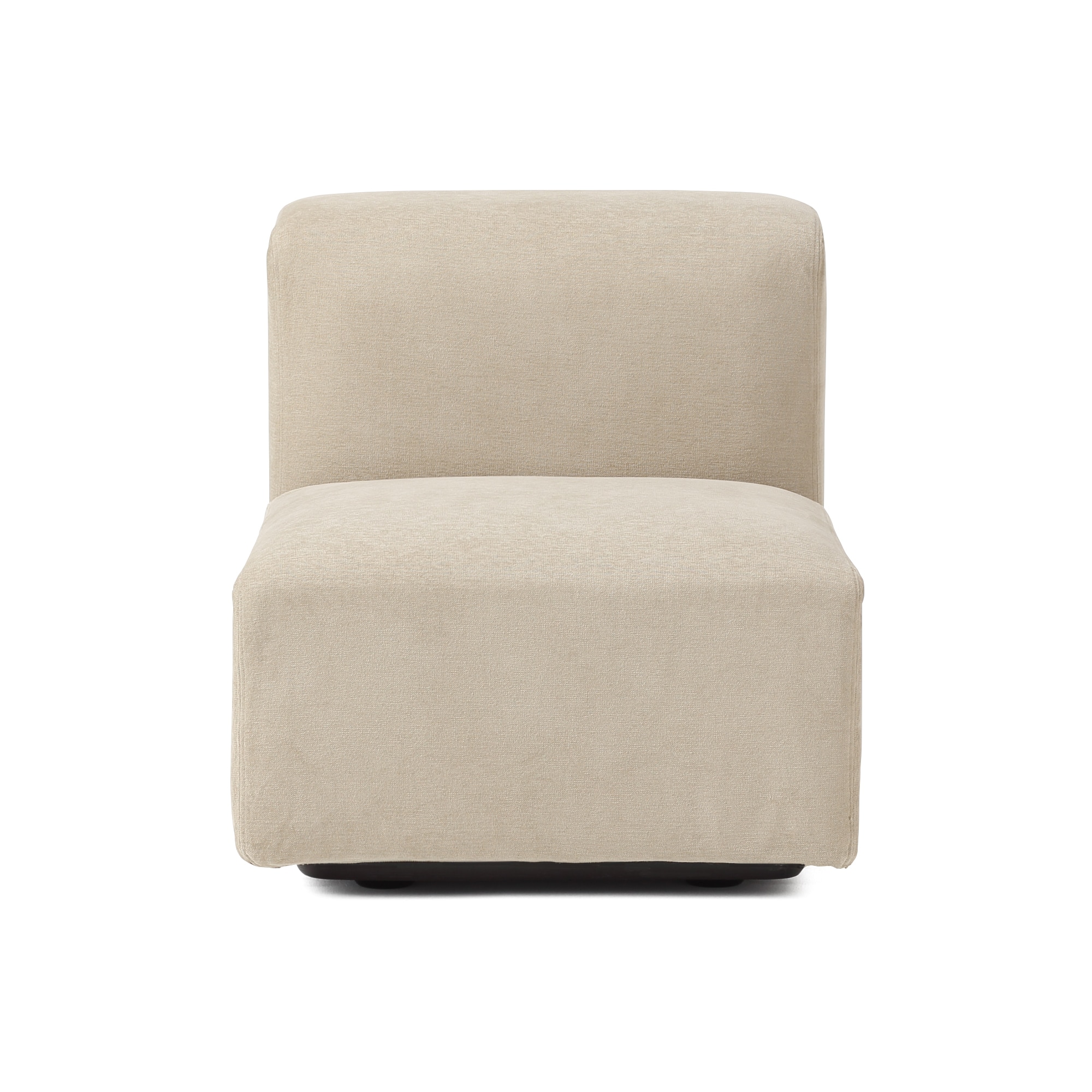 【カバー】綿シェニールユニットソファアームレス小用カバー／ライトグレー