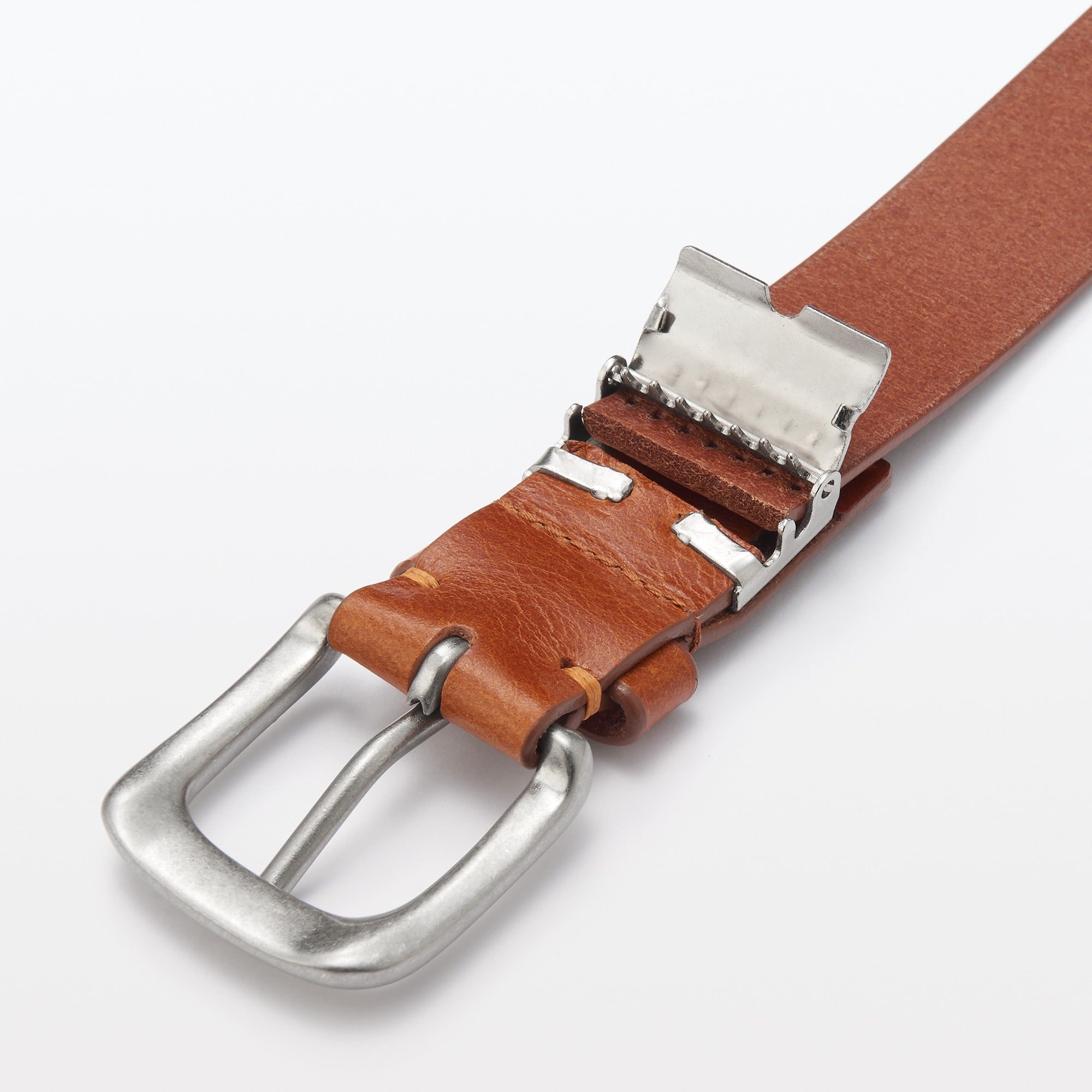 ヌメ革　長さを調節できる　中幅ベルト