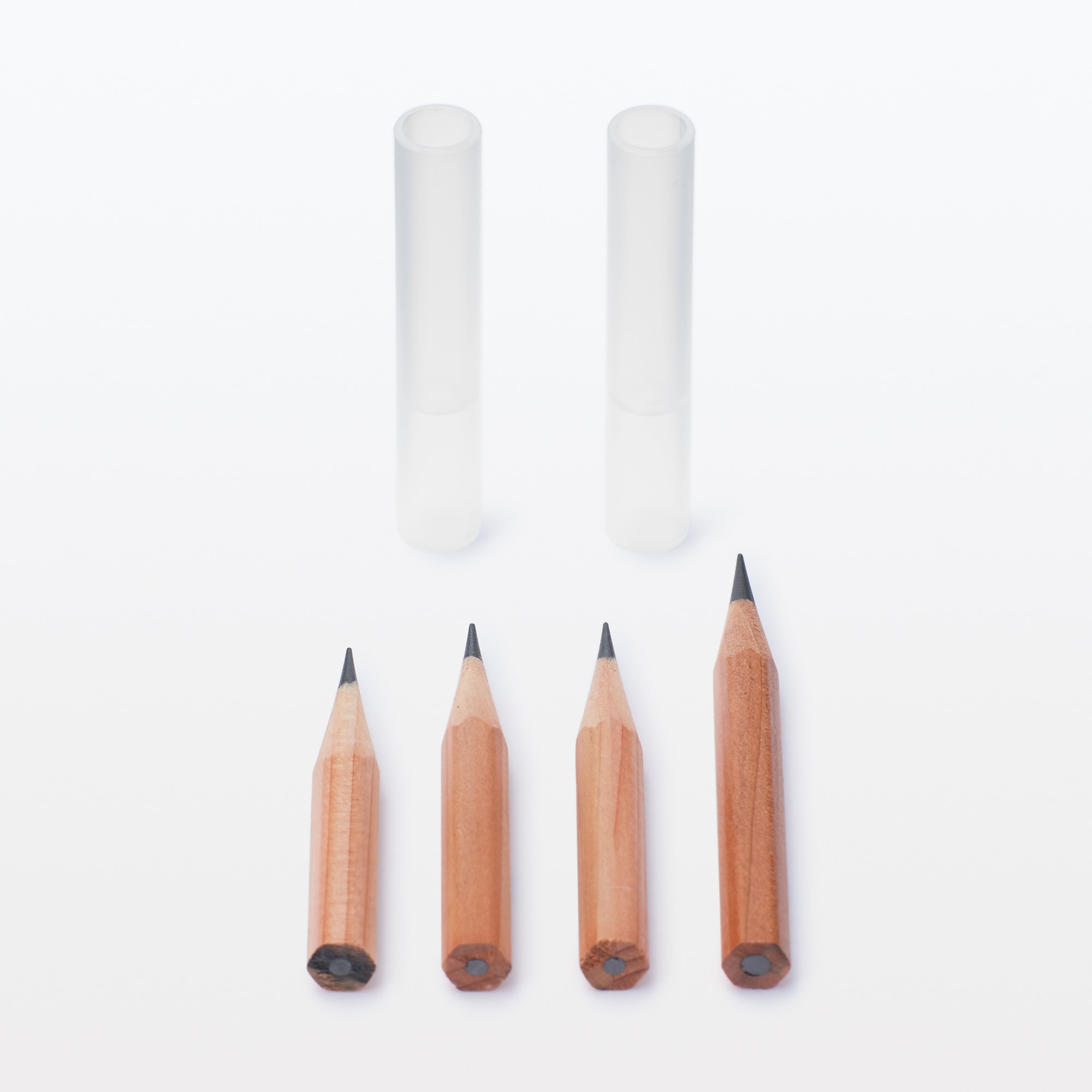 両端がつかえる鉛筆キャップ　２本入り