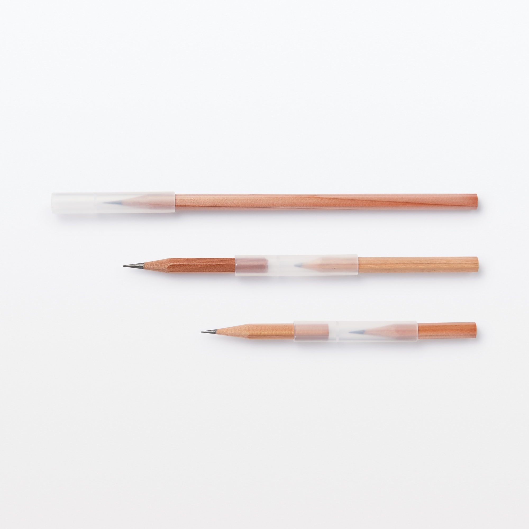 両端がつかえる鉛筆キャップ　２本入り