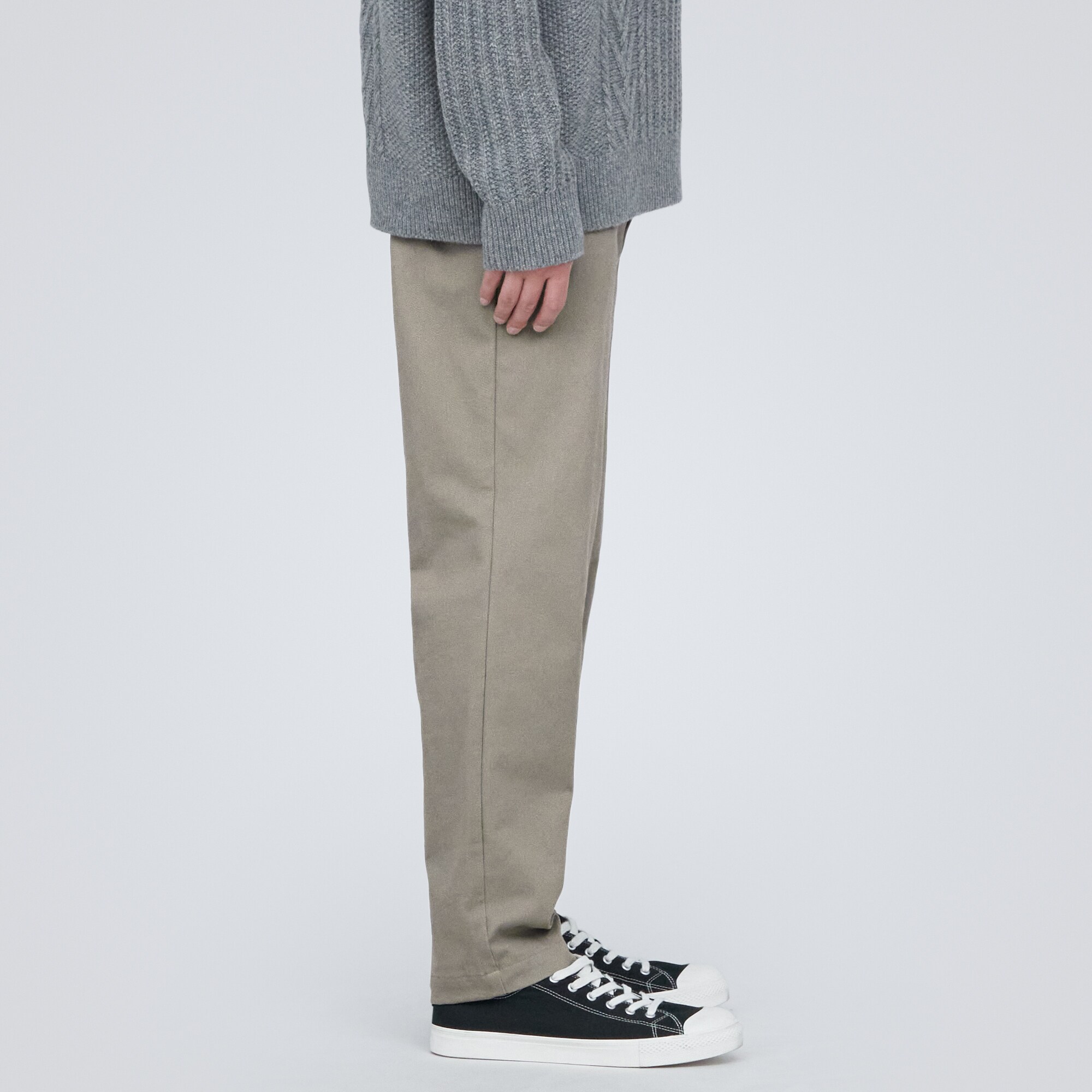 裏起毛ストレッチツイルテーパードパンツ