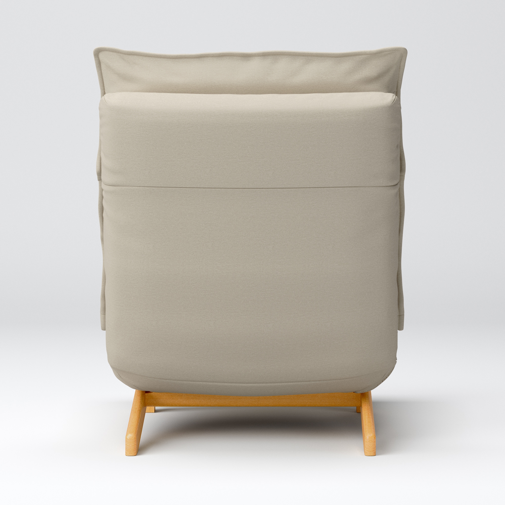 【カバー】洗いざらしの綿帆布ハイバックリクライニングソファ・１シーター用カバー