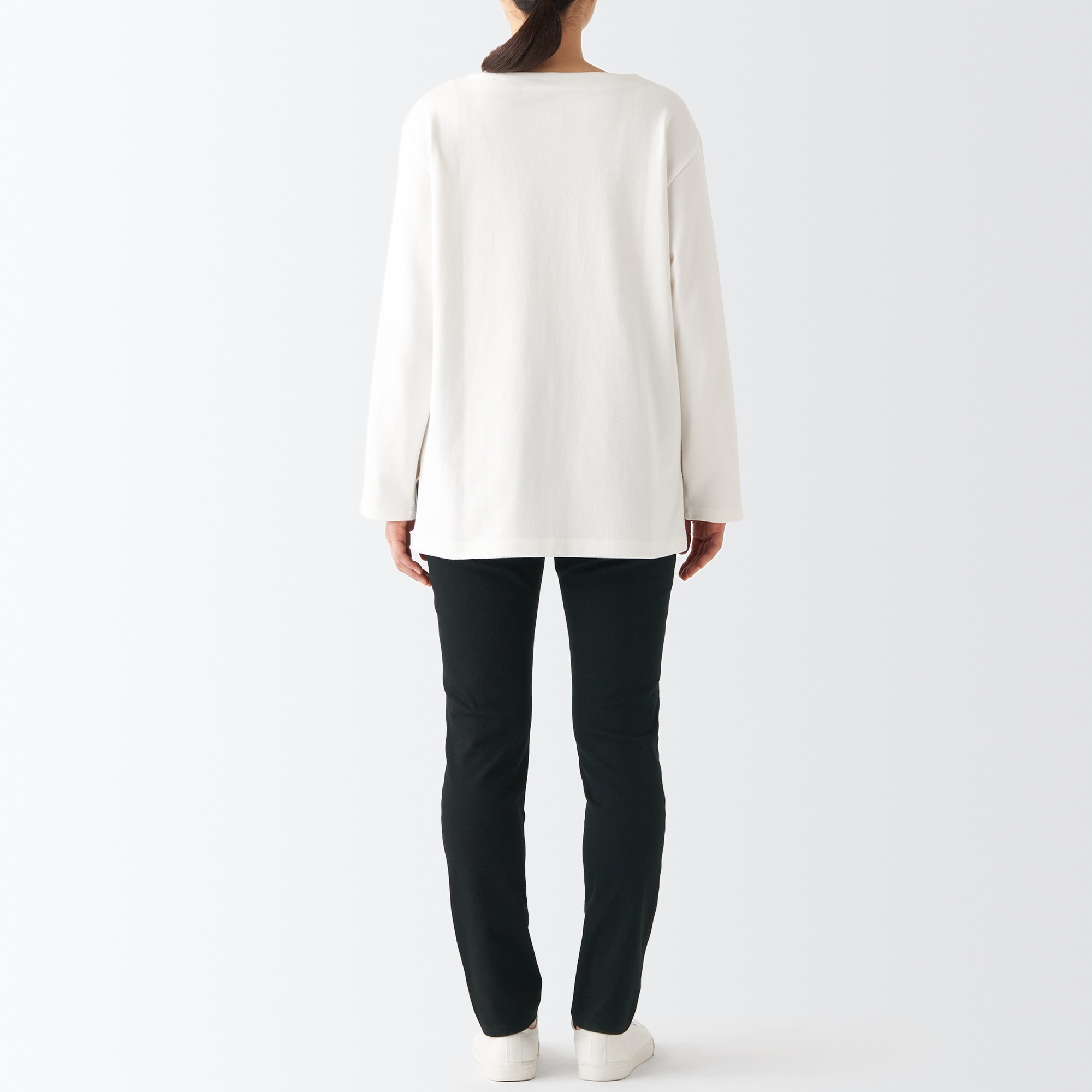 【スキニー】ストレッチデニムパンツ（股下７５ｃｍ）ディープブラック