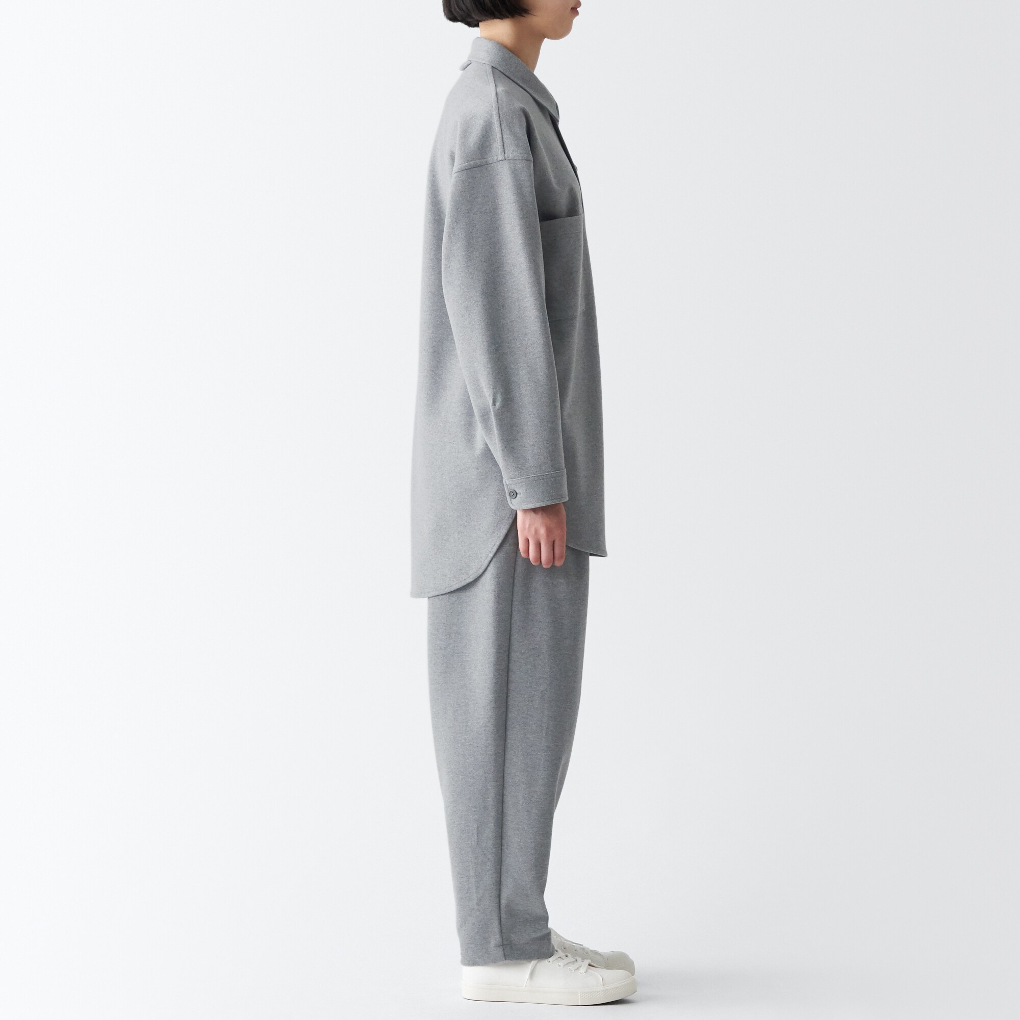 ストレッチ起毛長袖シャツ