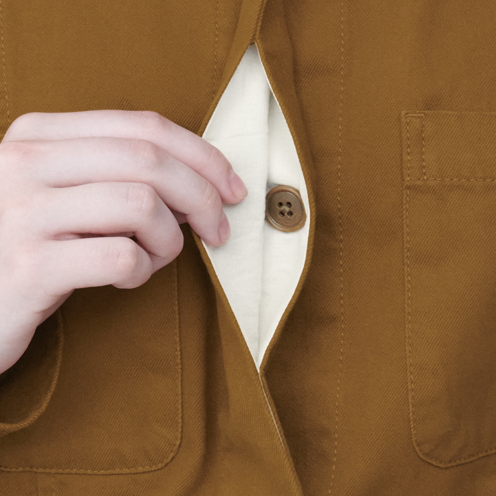 婦人　木の実から作ったカポック混シャツジャケット