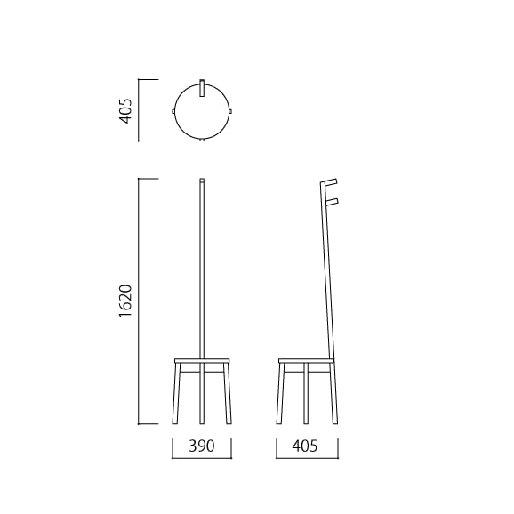 ＣＯＡＴ　ＨＡＮＧＥＲ　ｂｙ　Ｍａｒｉｎａ　Ｇｒｅｅｎ　Ｂｌａｃｋ　幅３９×奥行４０．５×高さ１６２ｃｍ