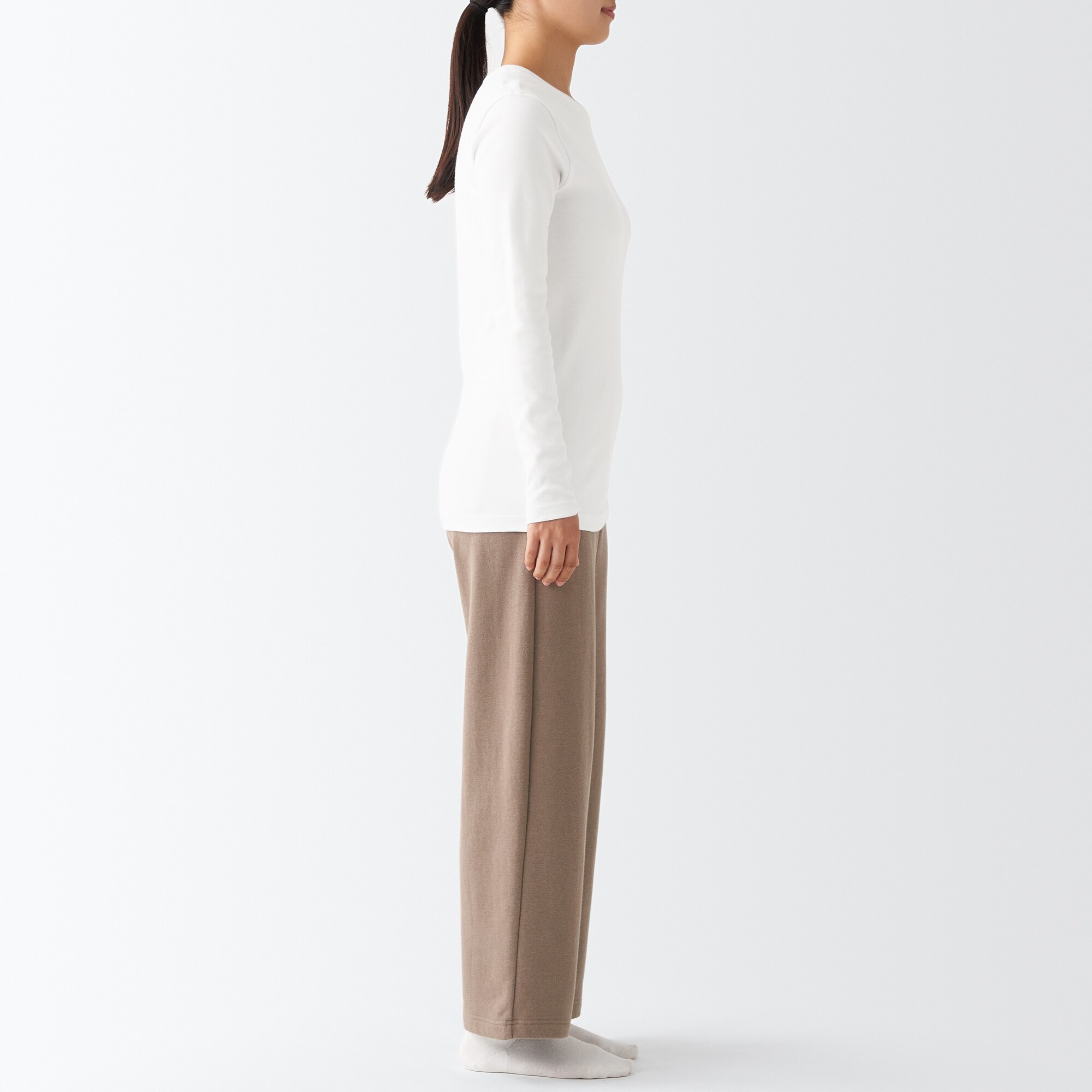 あったか綿　ウール　長袖Ｔシャツ