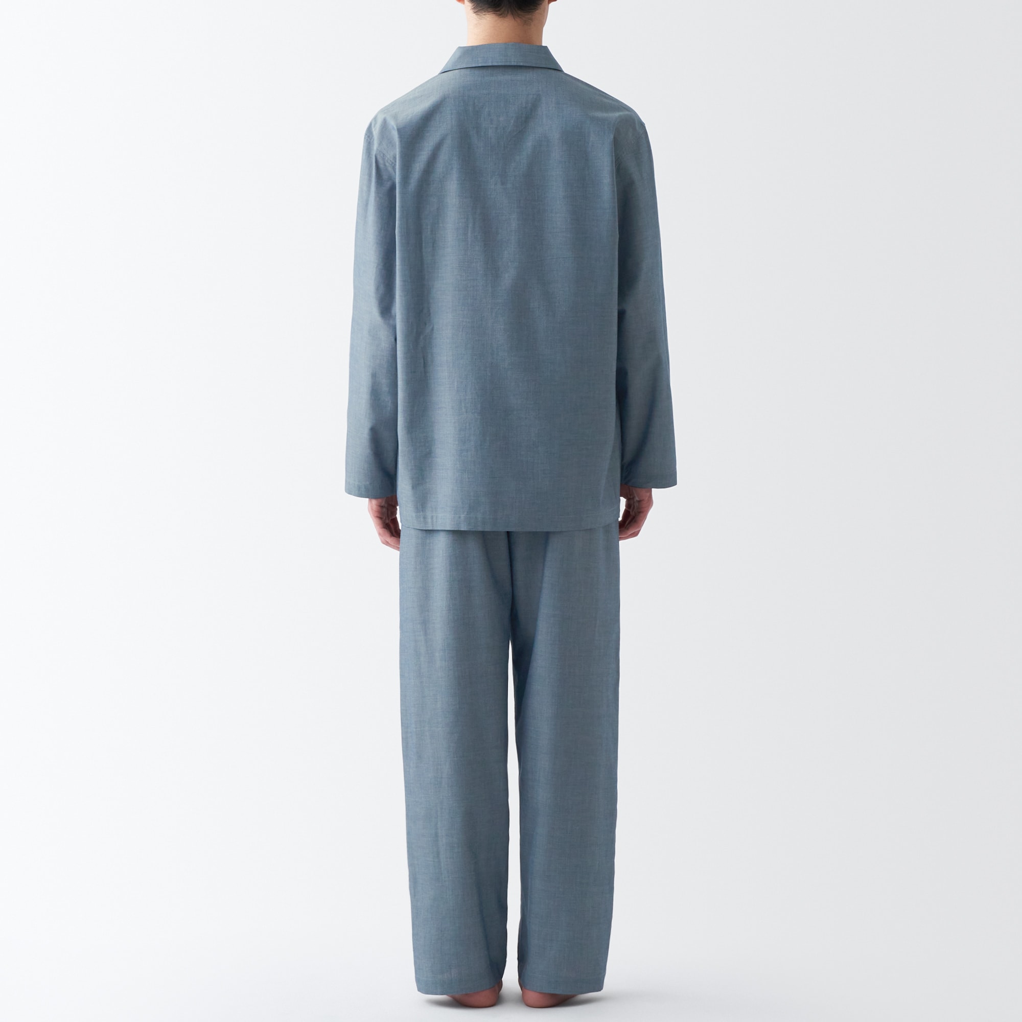 【年中着られる定番】綿ブロード　長袖パジャマ